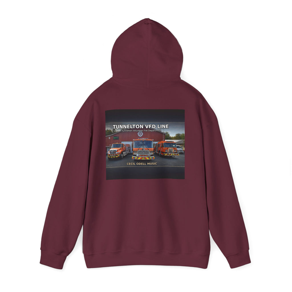 Tunnelton VFD Line Hoodie: Cool Music Firetruck Graphic Pullover