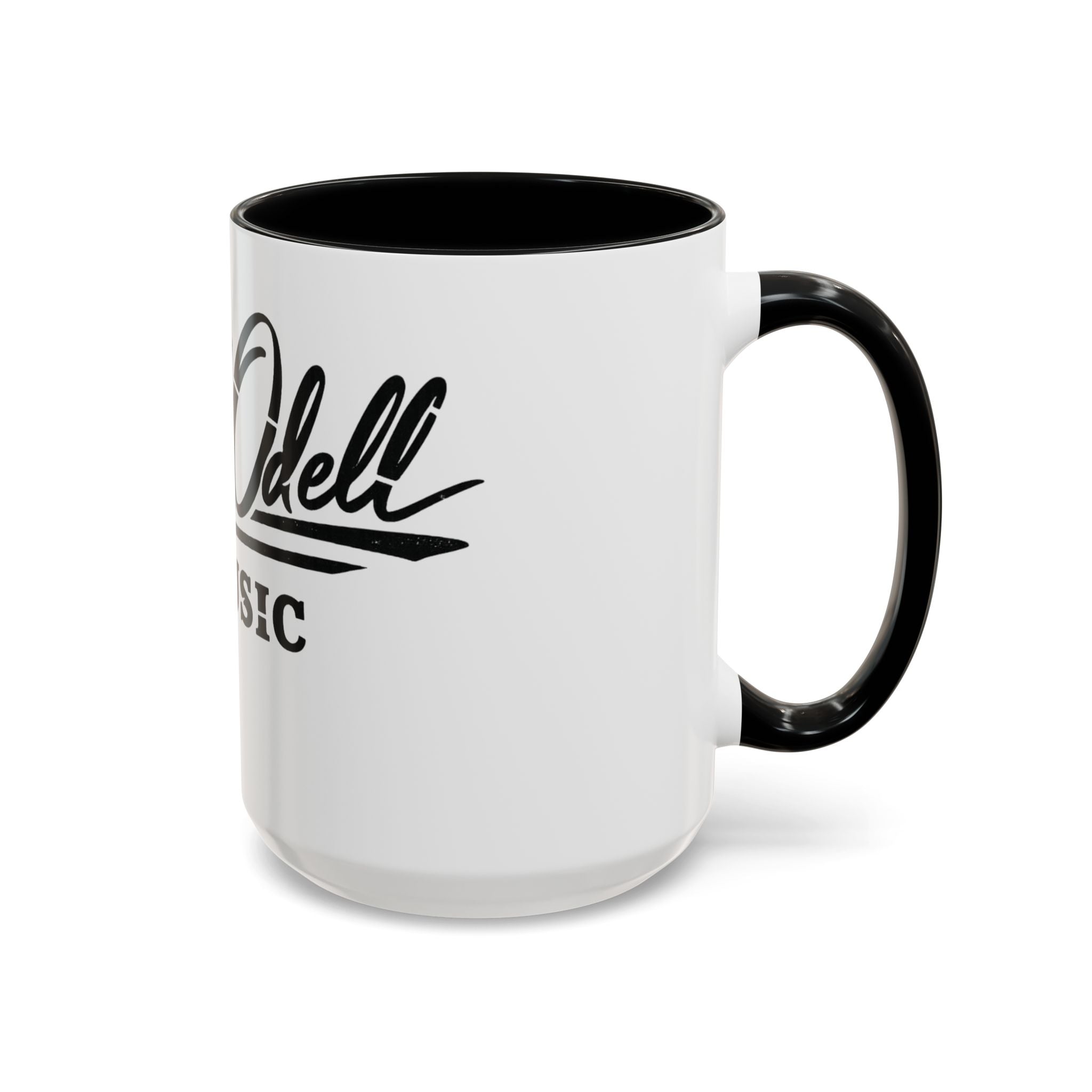 Cecil Odell Music Accent Coffee Mug: Black-Trim Musician Gift (11/15 oz)