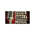 Cecil Odell Music Retro Microphone Sticker: Vintage Band Logo Bumper Sticker