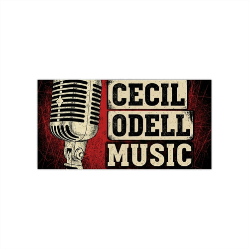 Cecil Odell Music Retro Microphone Bumper Sticker