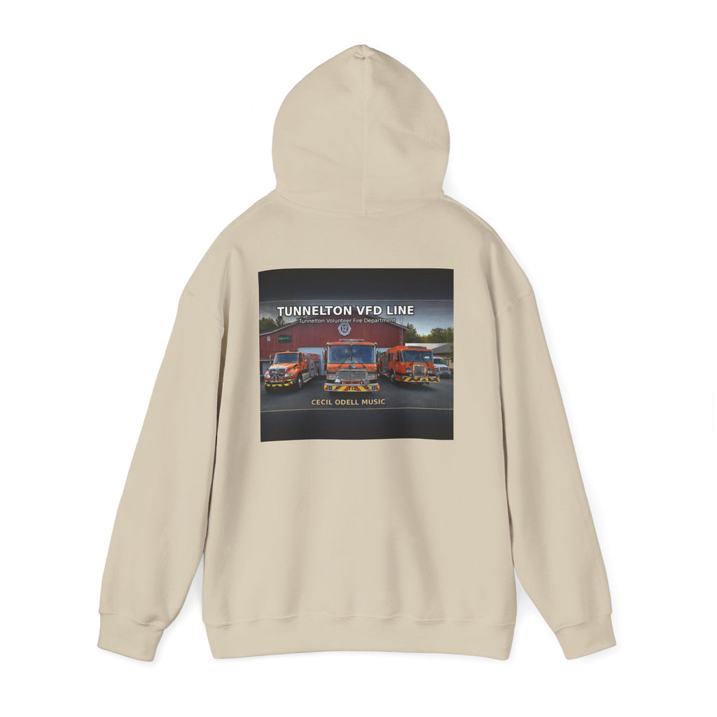 Tunnelton VFD Line Hoodie: Cool Music Firetruck Graphic Pullover