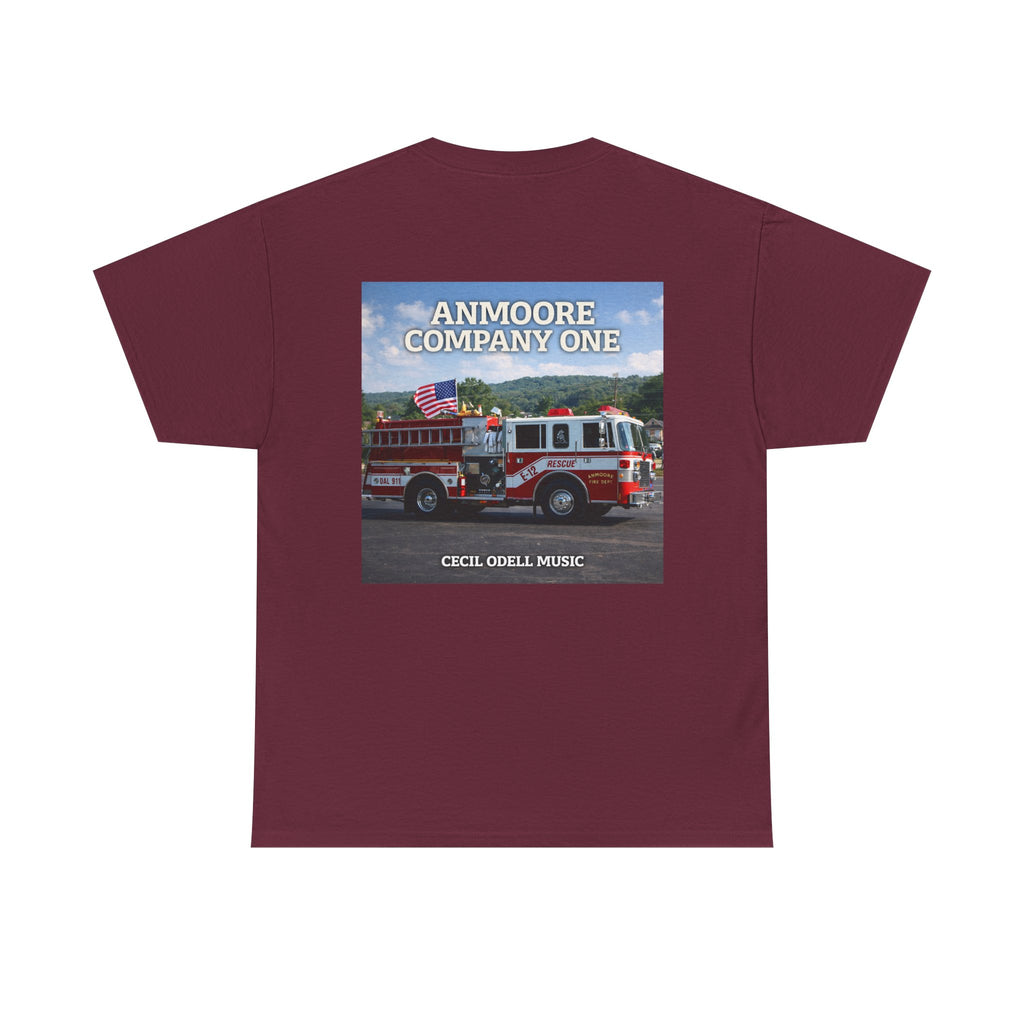 Firetruck Graphic Tee: "Anmoore Company One" Fire Department Tribute
