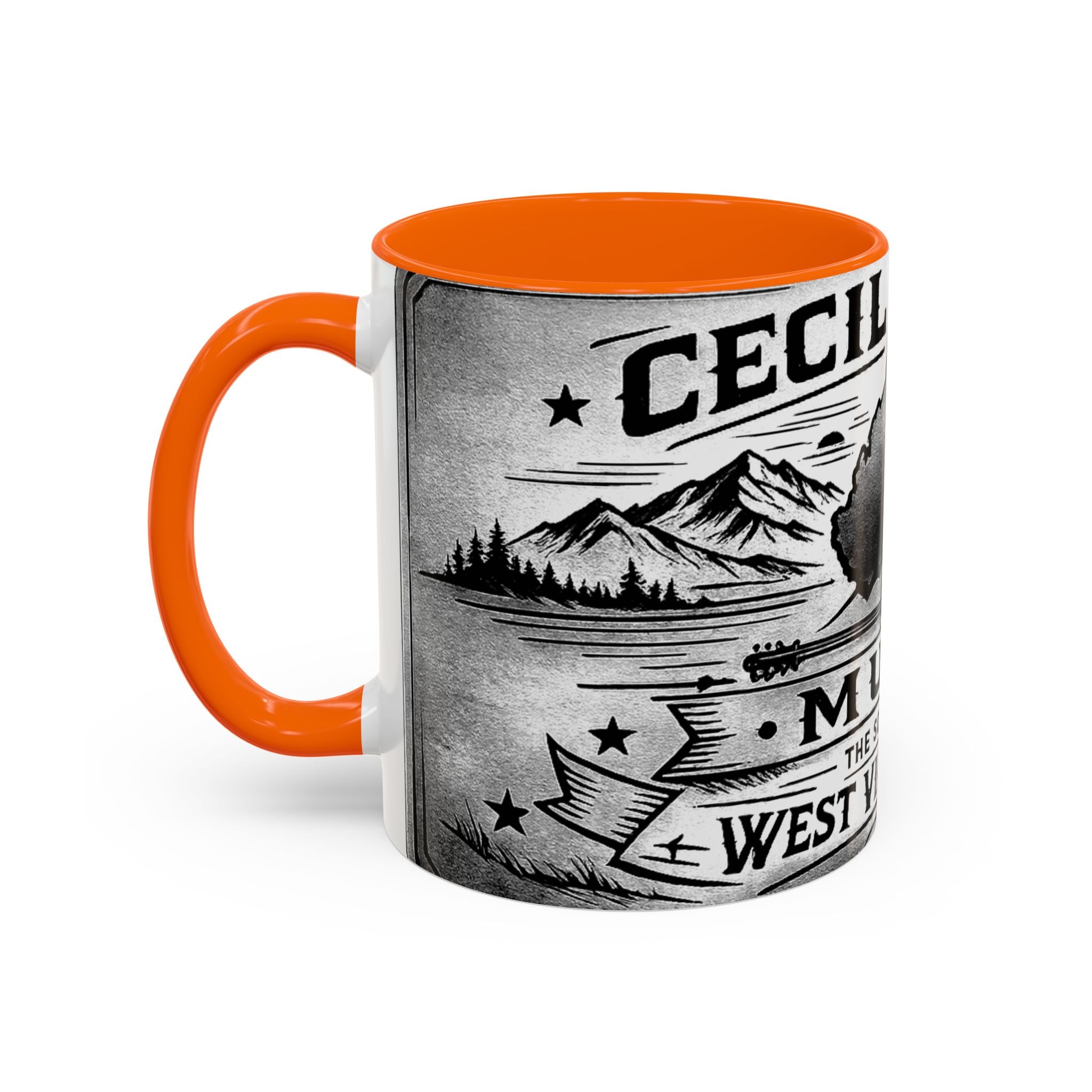West Virginia Music Coffee Mug: 'The Sound of the West Virginia Line' Accent Mug
