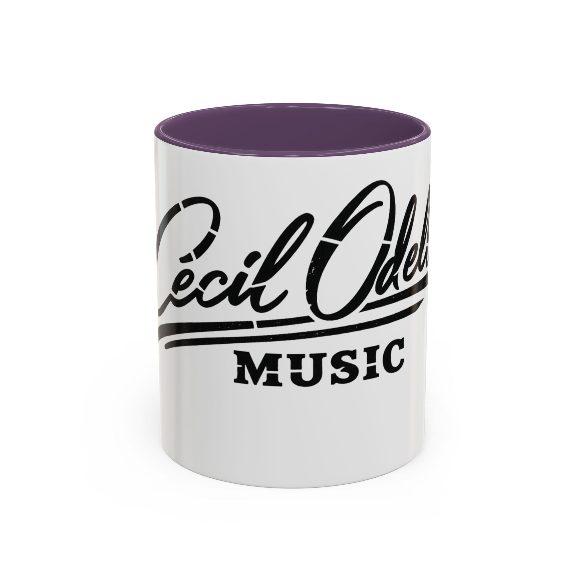 Cecil Odell Music Accent Coffee Mug: Black-Trim Musician Gift (11/15 oz)