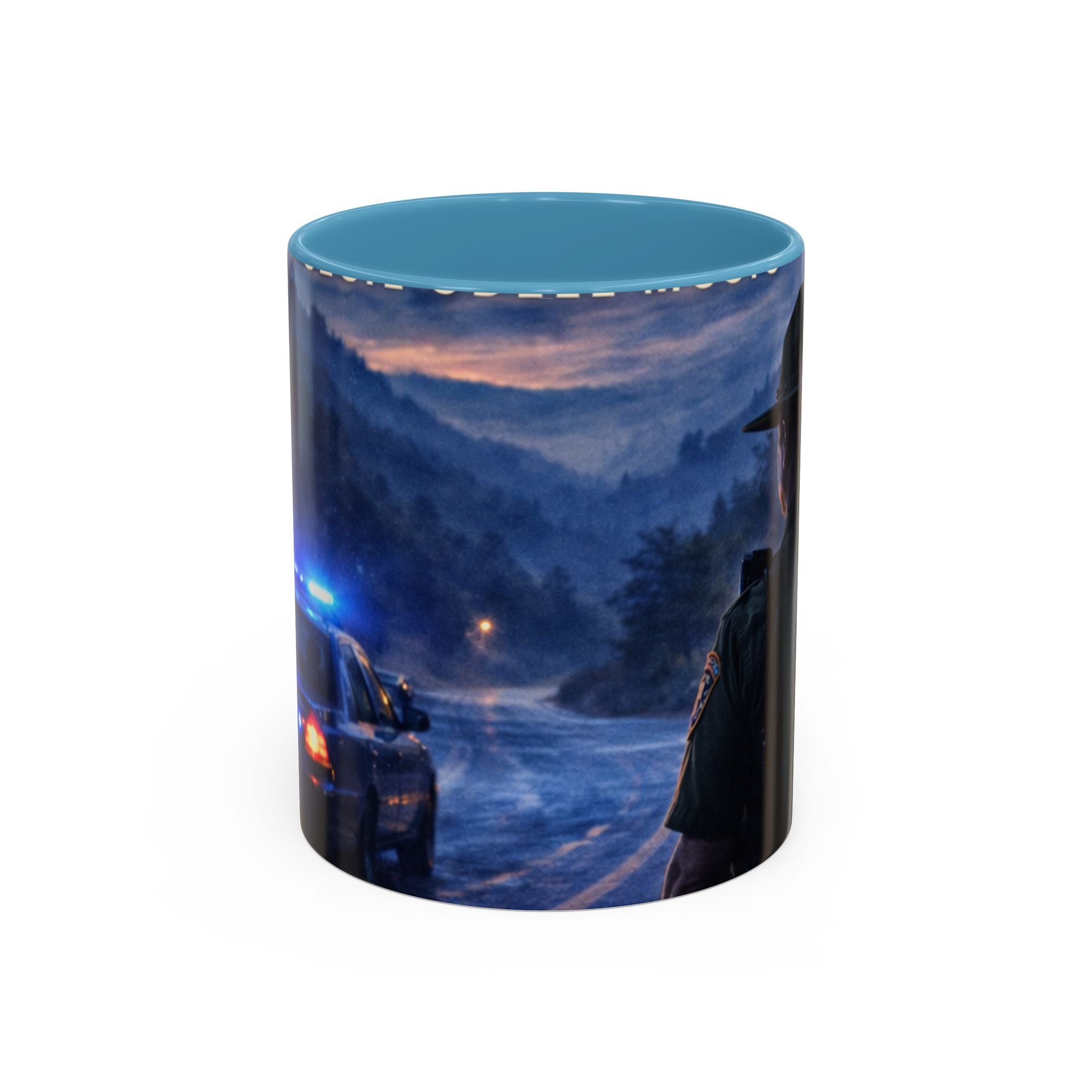 Trooper Night Patrol Coffee Mug: Rustic Western Lawman Scene (11/15oz)