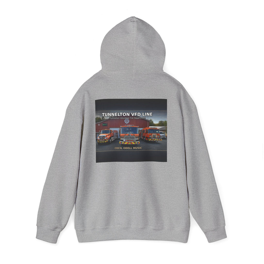 Tunnelton VFD Line Hoodie: Cool Music Firetruck Graphic Pullover