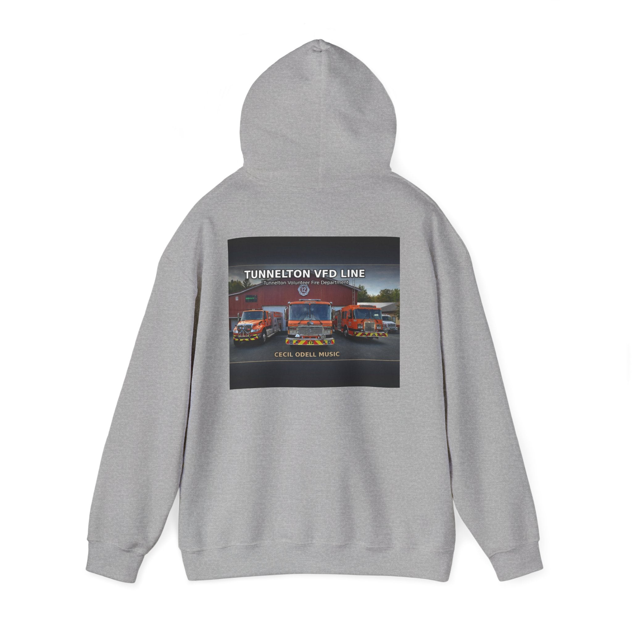 Tunnelton VFD Line Hoodie: Cool Music Firetruck Graphic Pullover