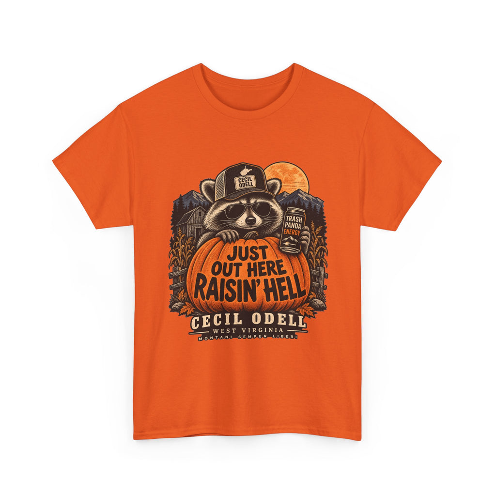 Just Out Here Raisin' Hell Halloween Tee | Cecil Odell