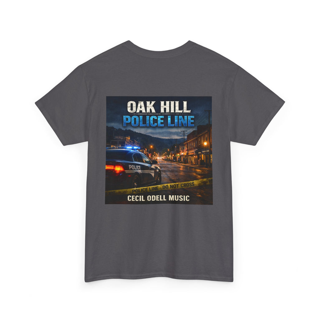 Police Line T-Shirt: Oak Hill 'Police Line' Album Cover Tee