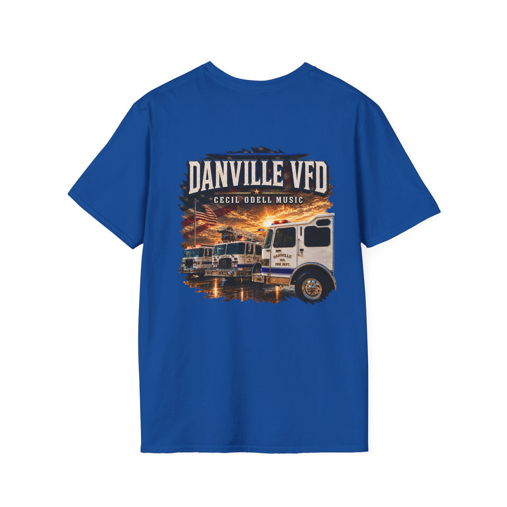 Danville VFD Firetruck T-Shirt: Volunteer Fire Department Crew Tee