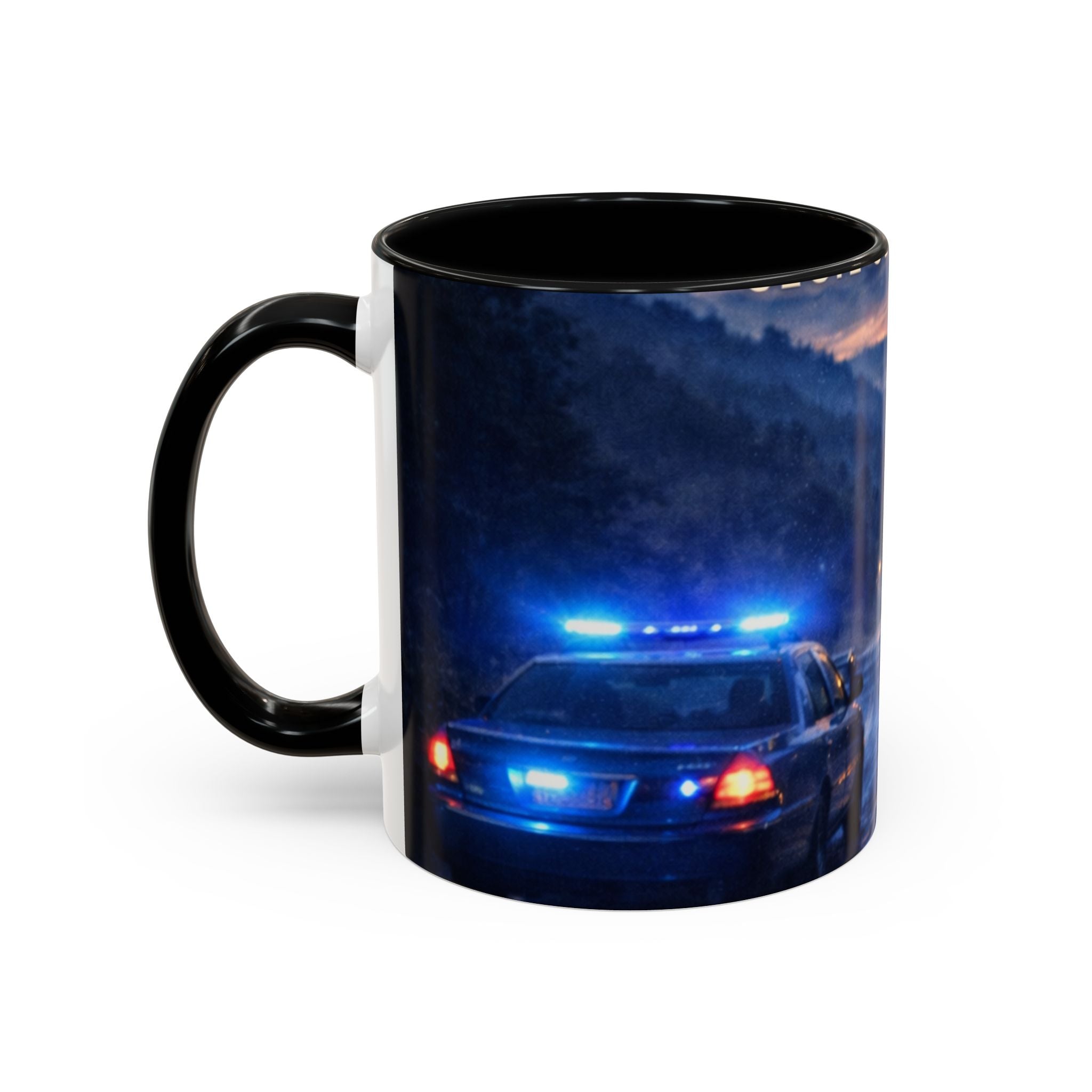 Trooper Night Patrol Coffee Mug: Rustic Western Lawman Scene (11/15oz)
