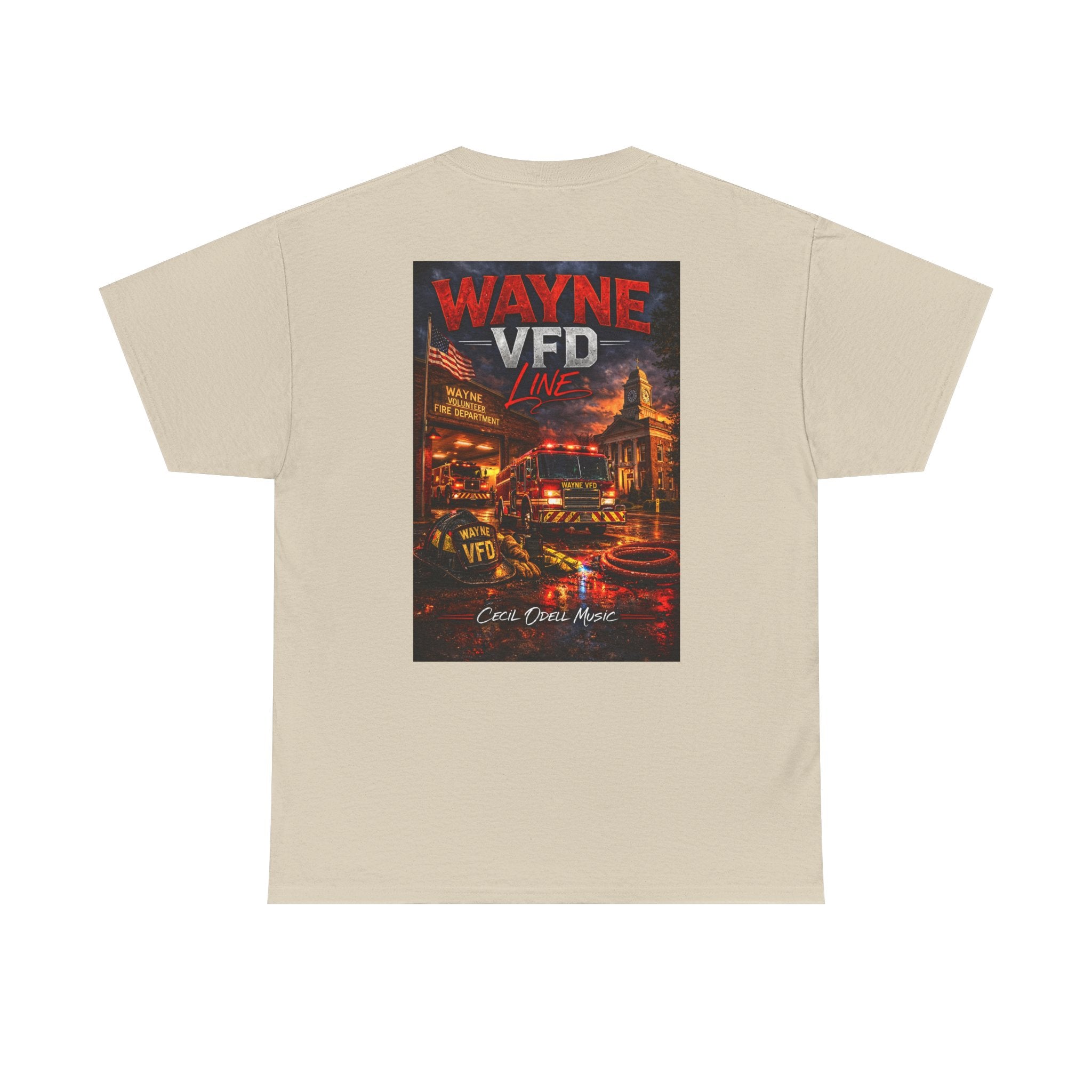 Wayne VFD Fire Department Tee: Vintage Firefighter Graphic T‑Shirt