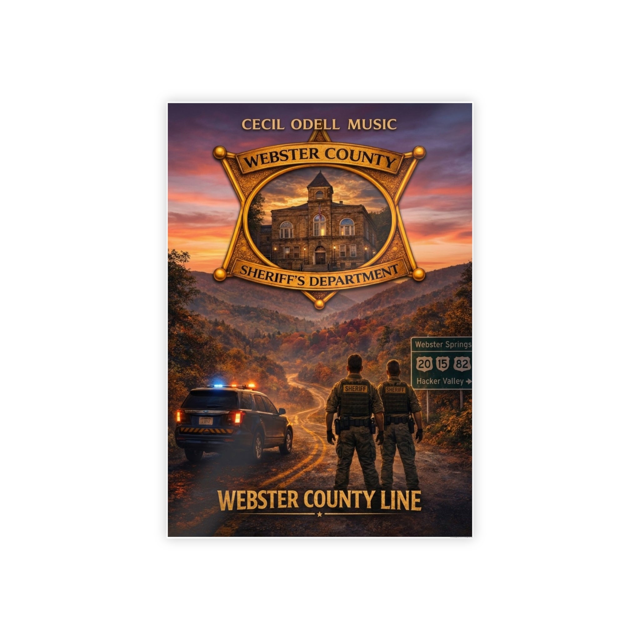 Sheriff Badge Poster: Webster County Line Gloss Print
