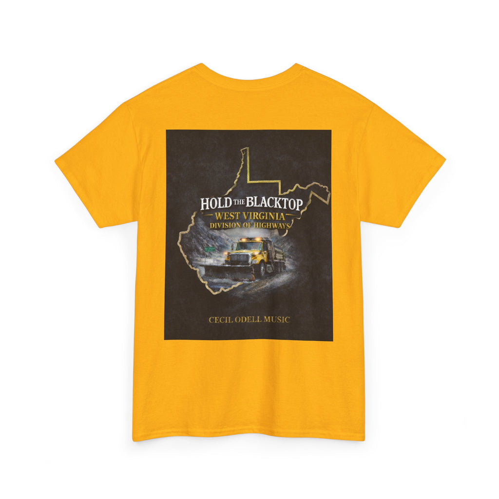West Virginia 'Hold the Blacktop' Graphic Tee: Vintage Truck State Outline Music Shirt