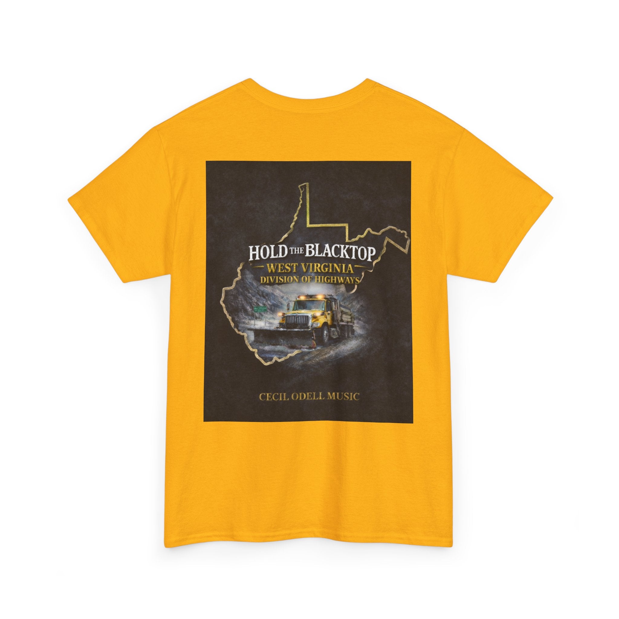West Virginia 'Hold the Blacktop' Graphic Tee: Vintage Truck State Outline Music Shirt