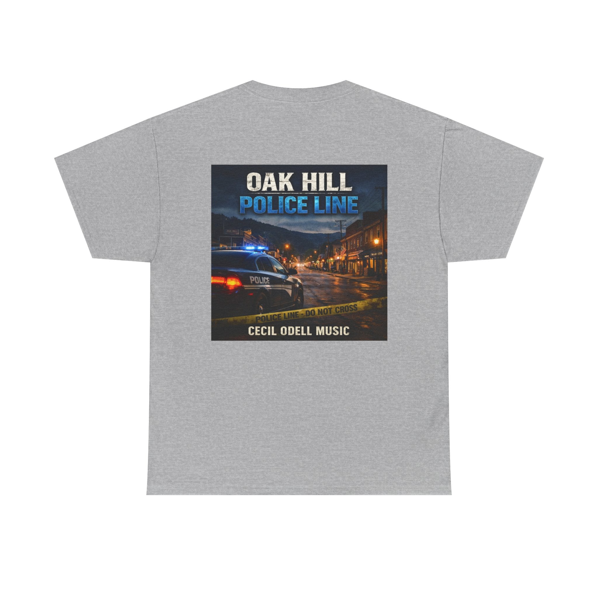 Police Line T-Shirt: Oak Hill 'Police Line' Album Cover Tee
