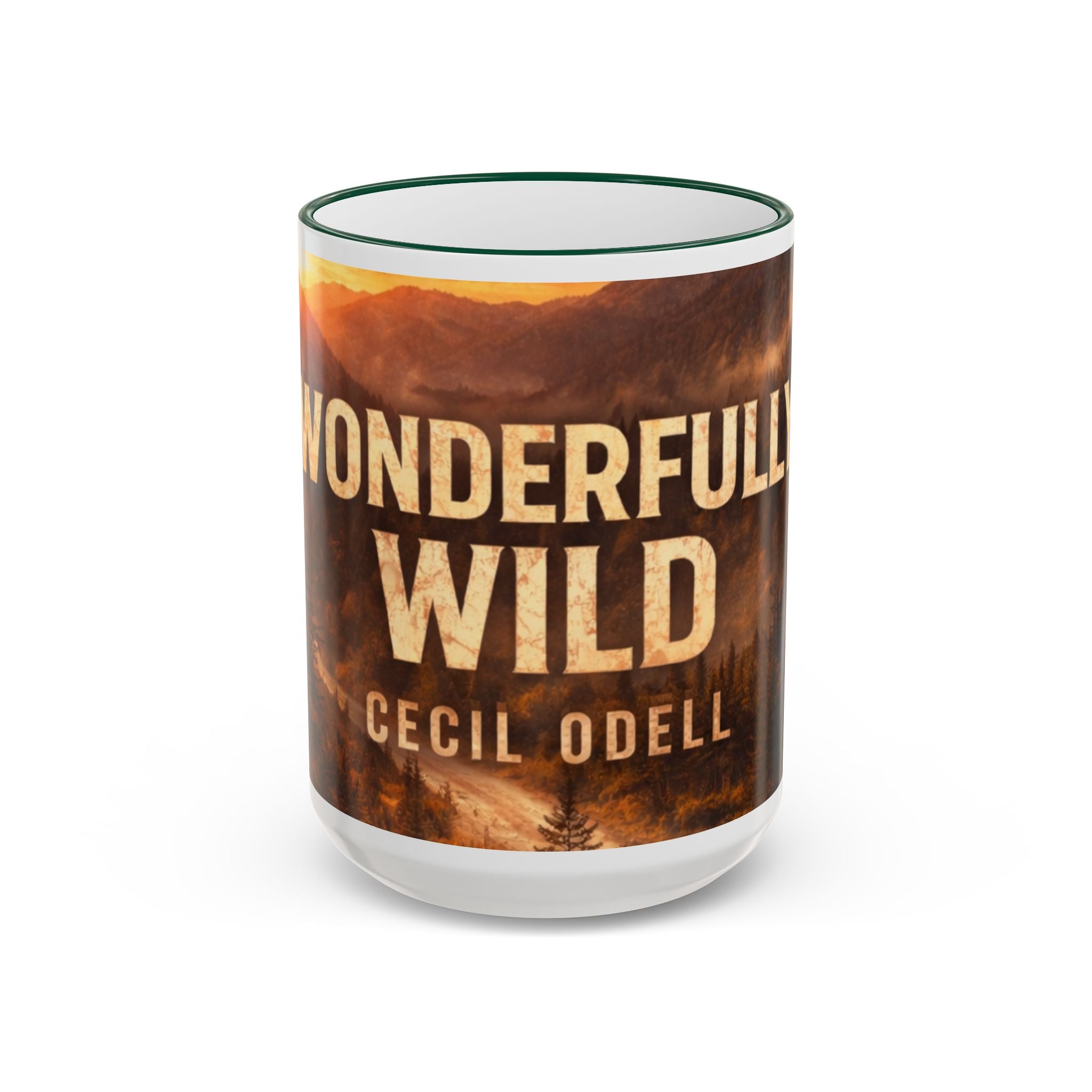 Wonderful Wild Scenic Mug: "Wonderful Wild" Cecil Odell Coffee Cup (Accent Rim & Handle)
