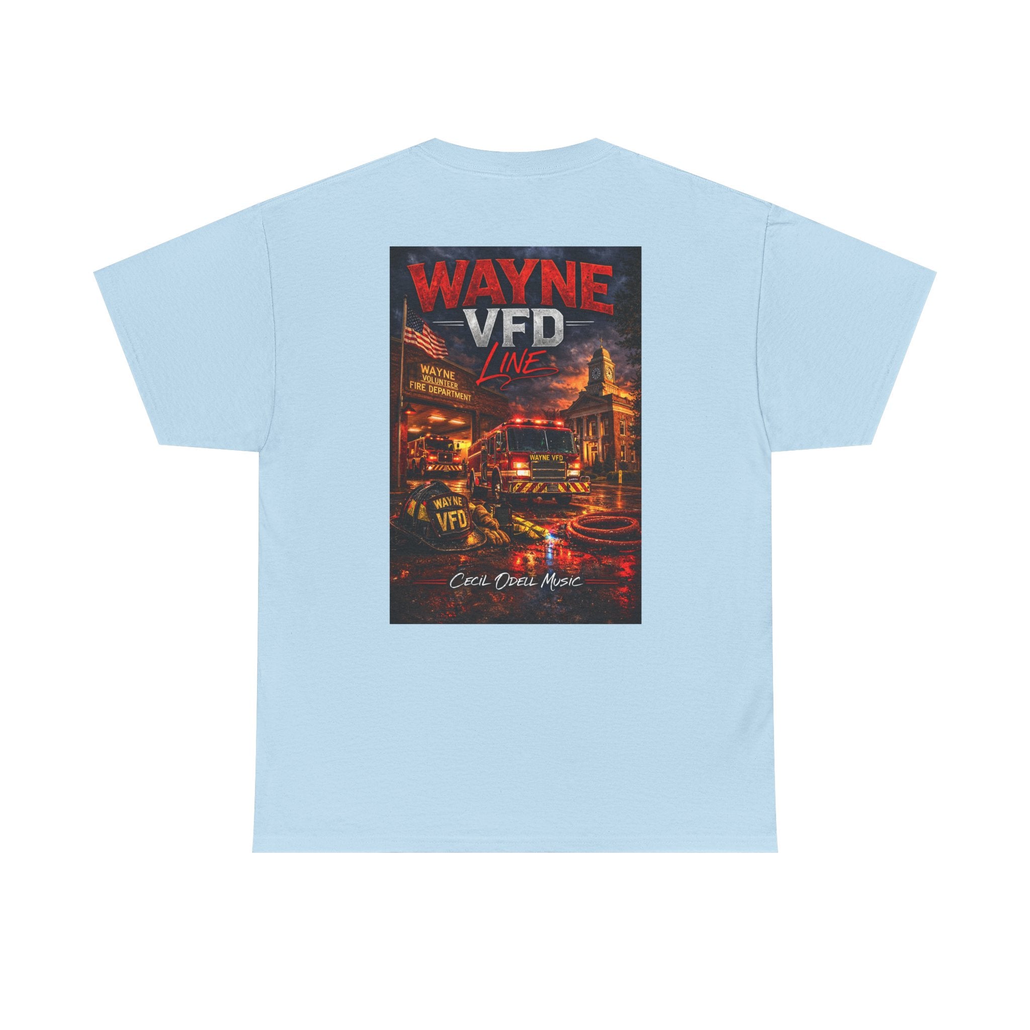 Wayne VFD Fire Department Tee: Vintage Firefighter Graphic T‑Shirt