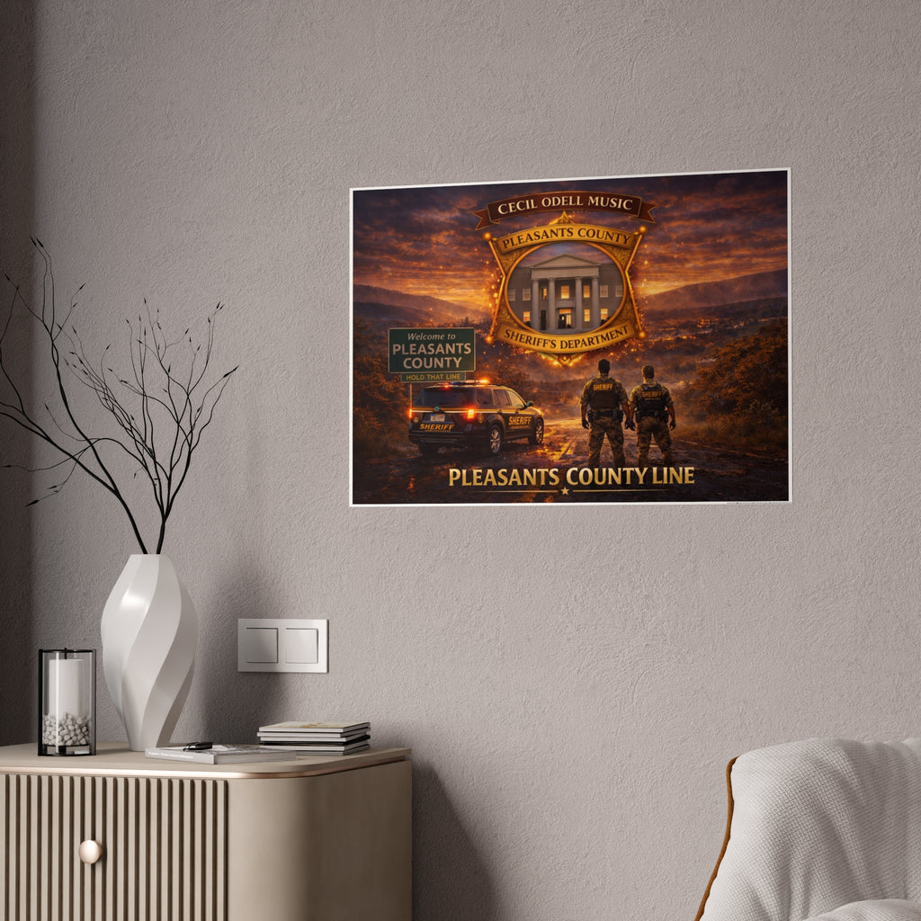 Pleasants County Sheriff Poster - Gloss Police Wall Art