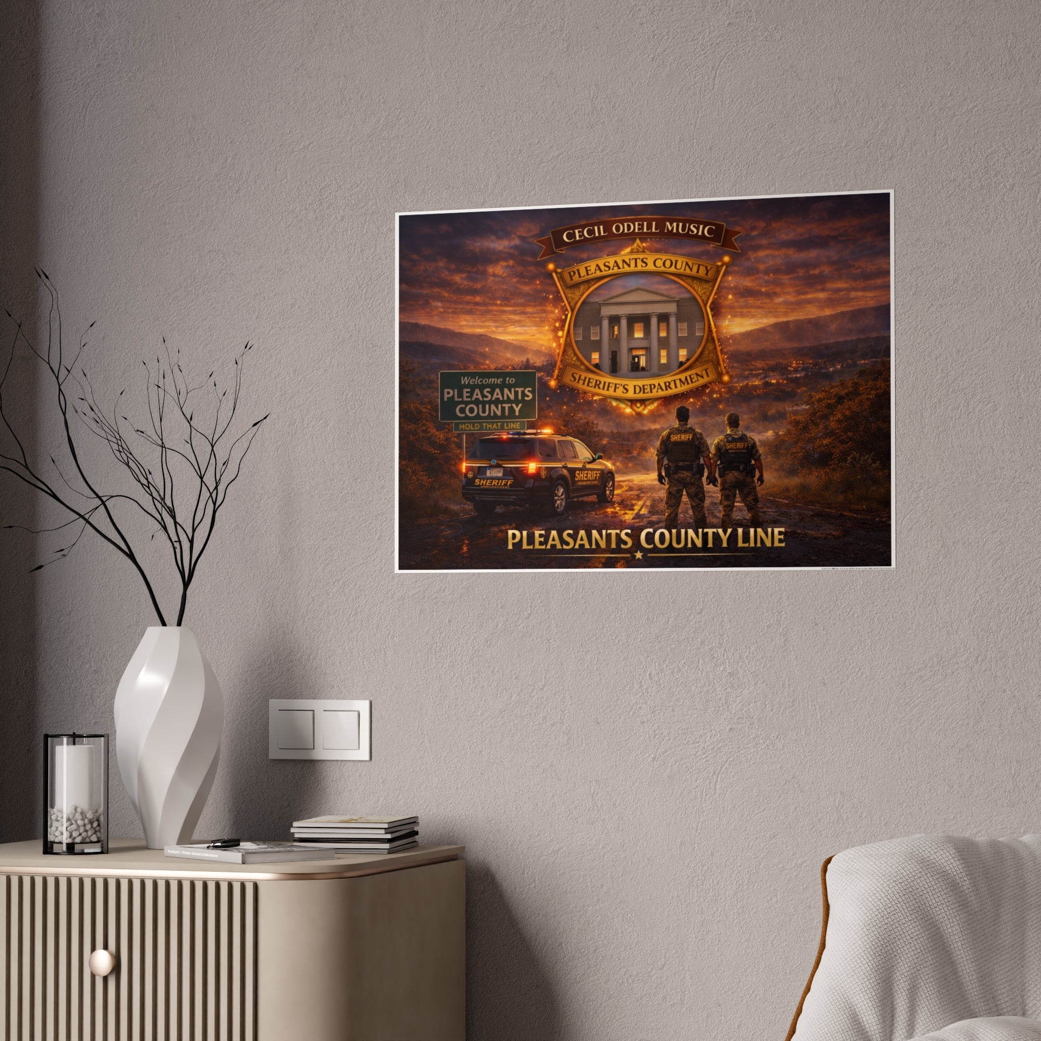 Pleasants County Sheriff Poster - Gloss Police Wall Art