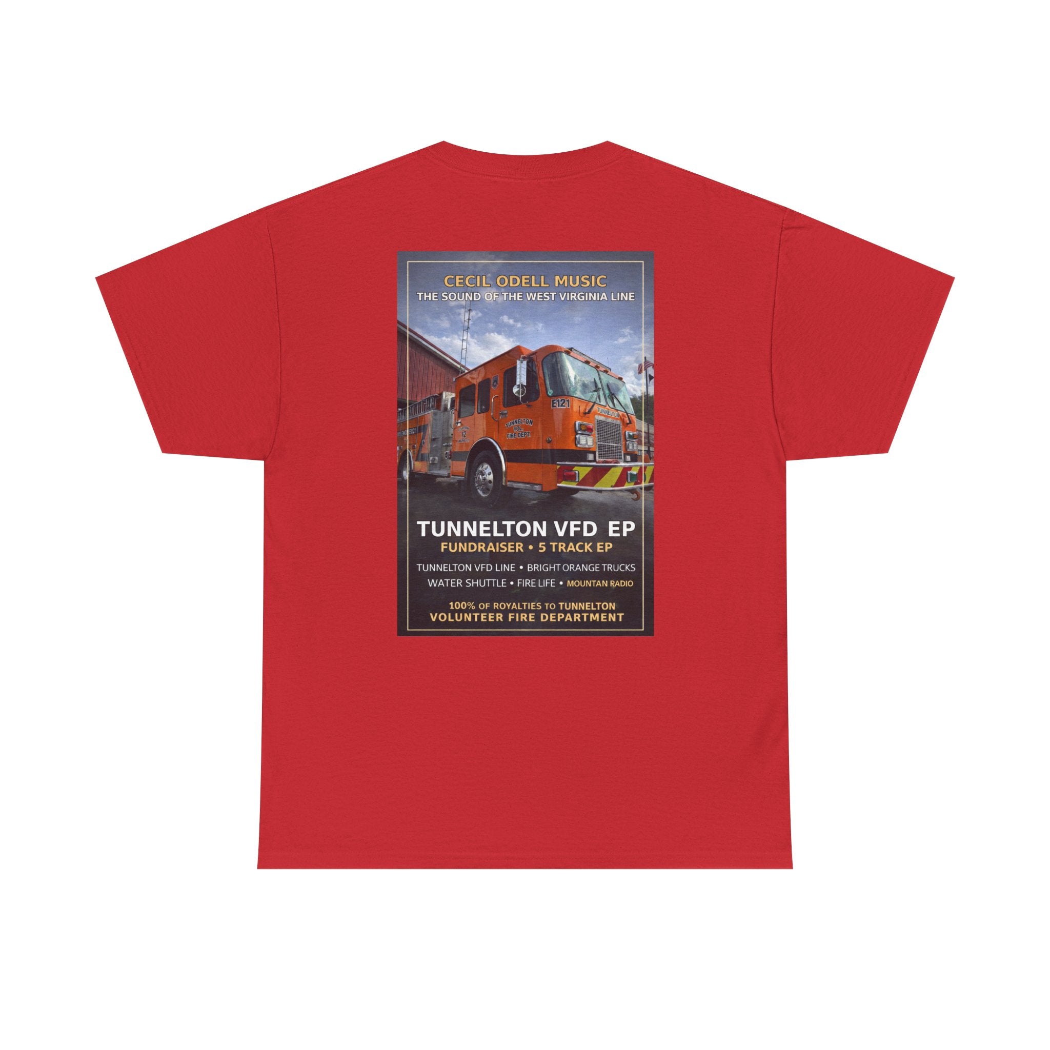 Tunnelton VFD Firetruck Tee: Volunteer Fire Department Fundraiser T-Shirt