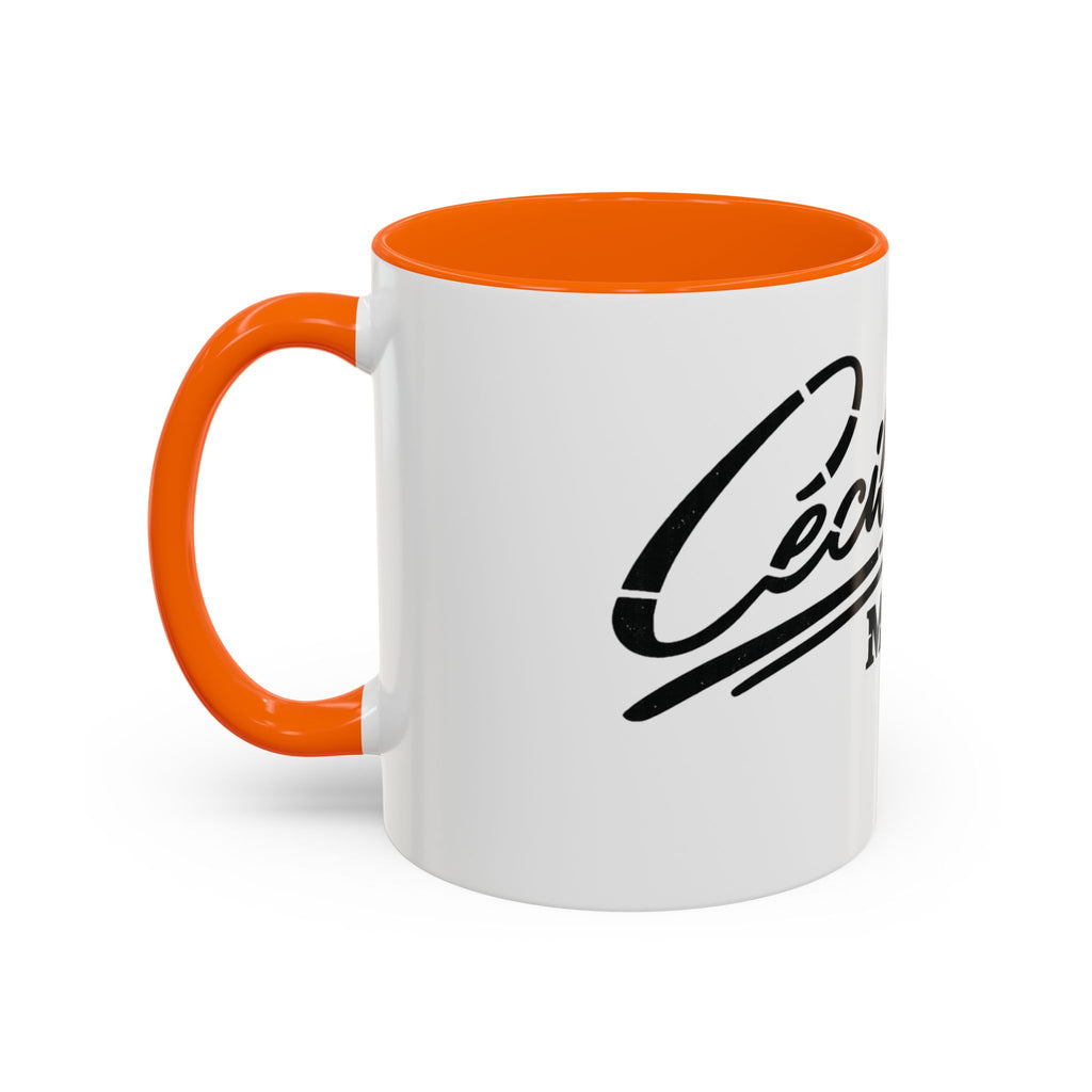 Cecil Odell Music Accent Coffee Mug: Black-Trim Musician Gift (11/15 oz)