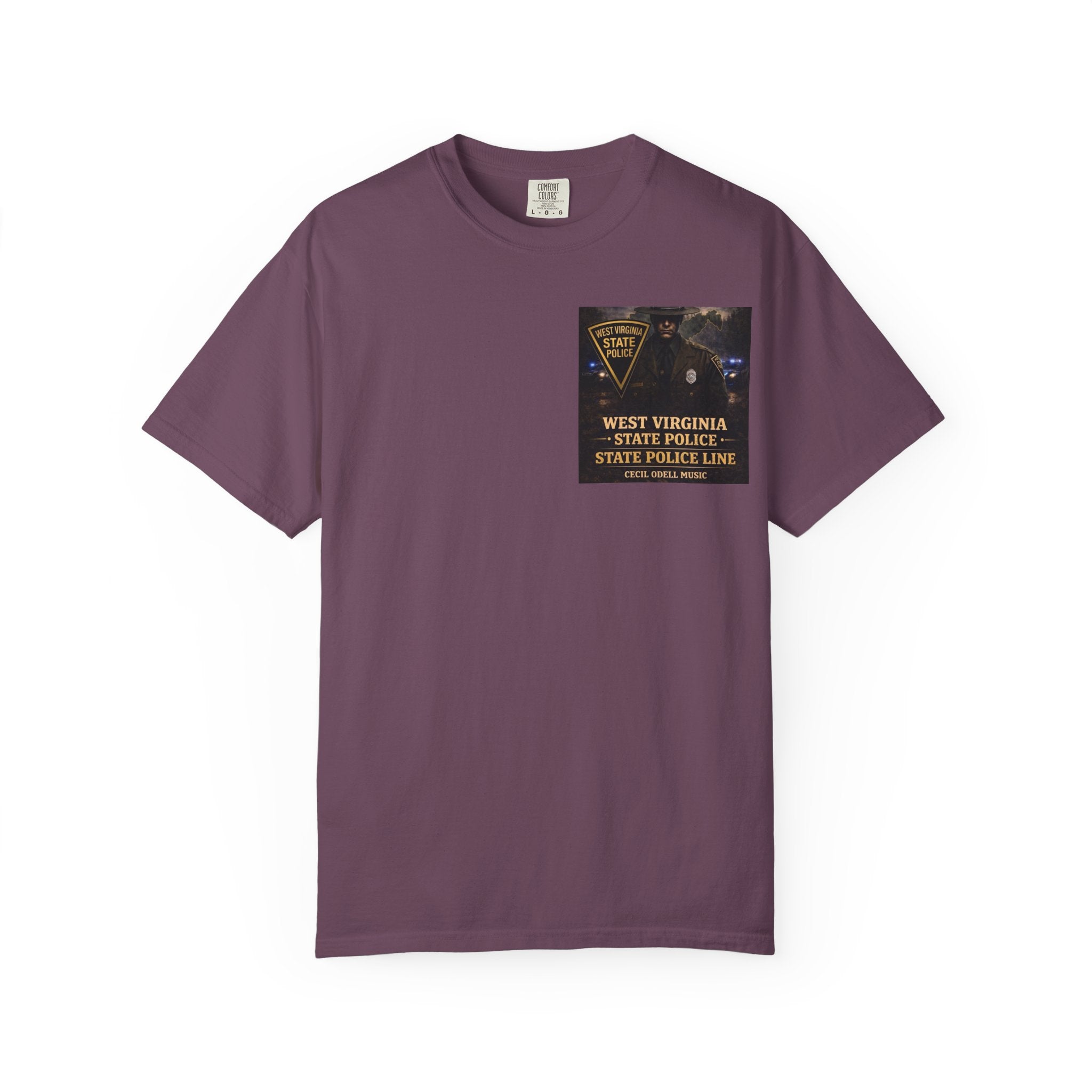 West Virginia State Police Graphic T-Shirt: 'State Police Line' Back Print