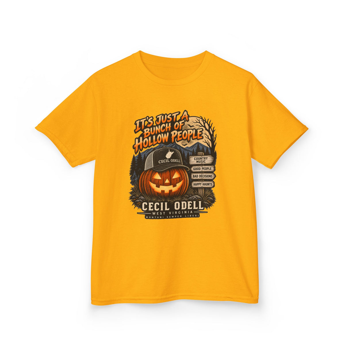 It's Just a Bunch of Hollow People Kids Halloween Tee | Cecil Odell