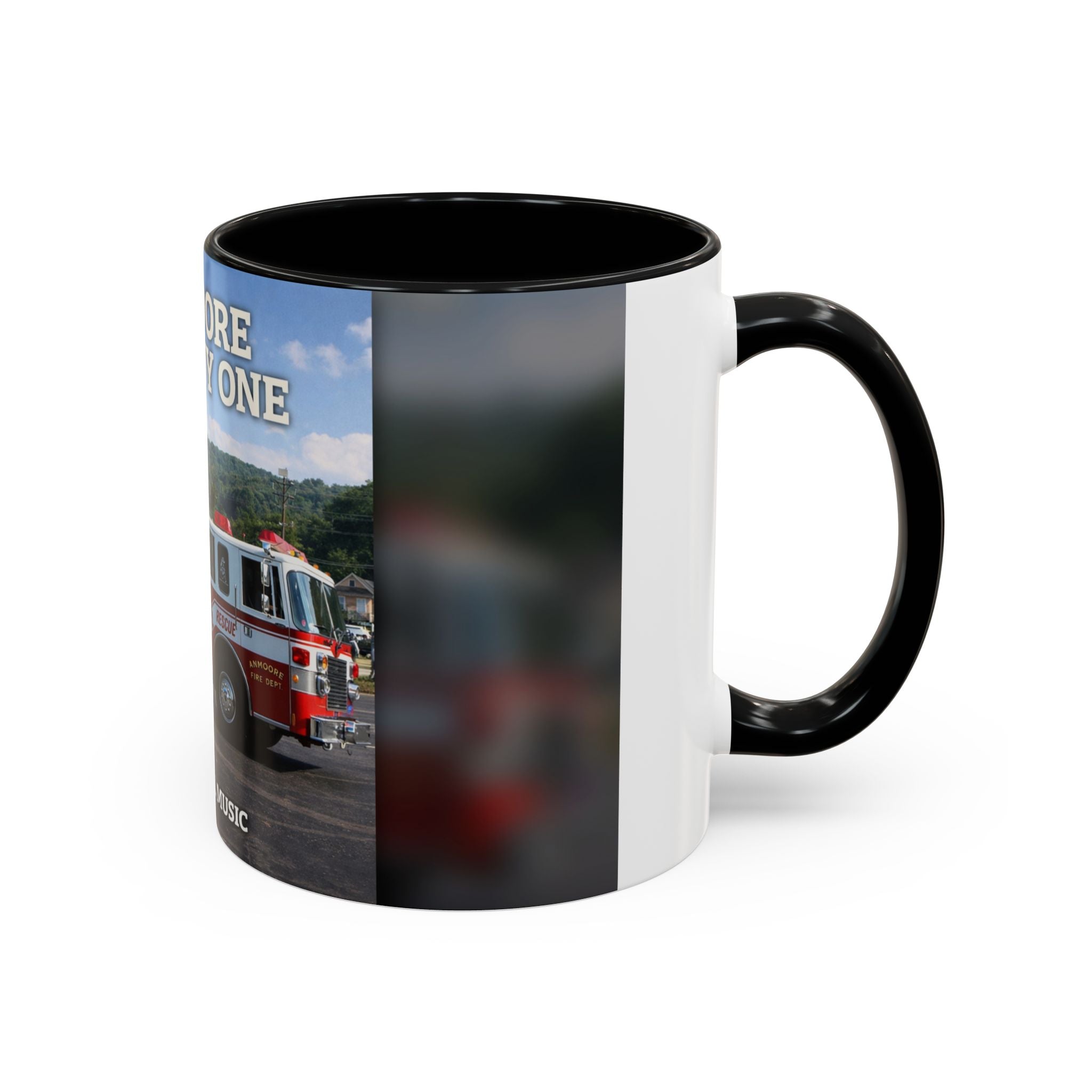 Fire Truck Coffee Mug: Anmoore Company One Tribute (Cecil Odell Music)