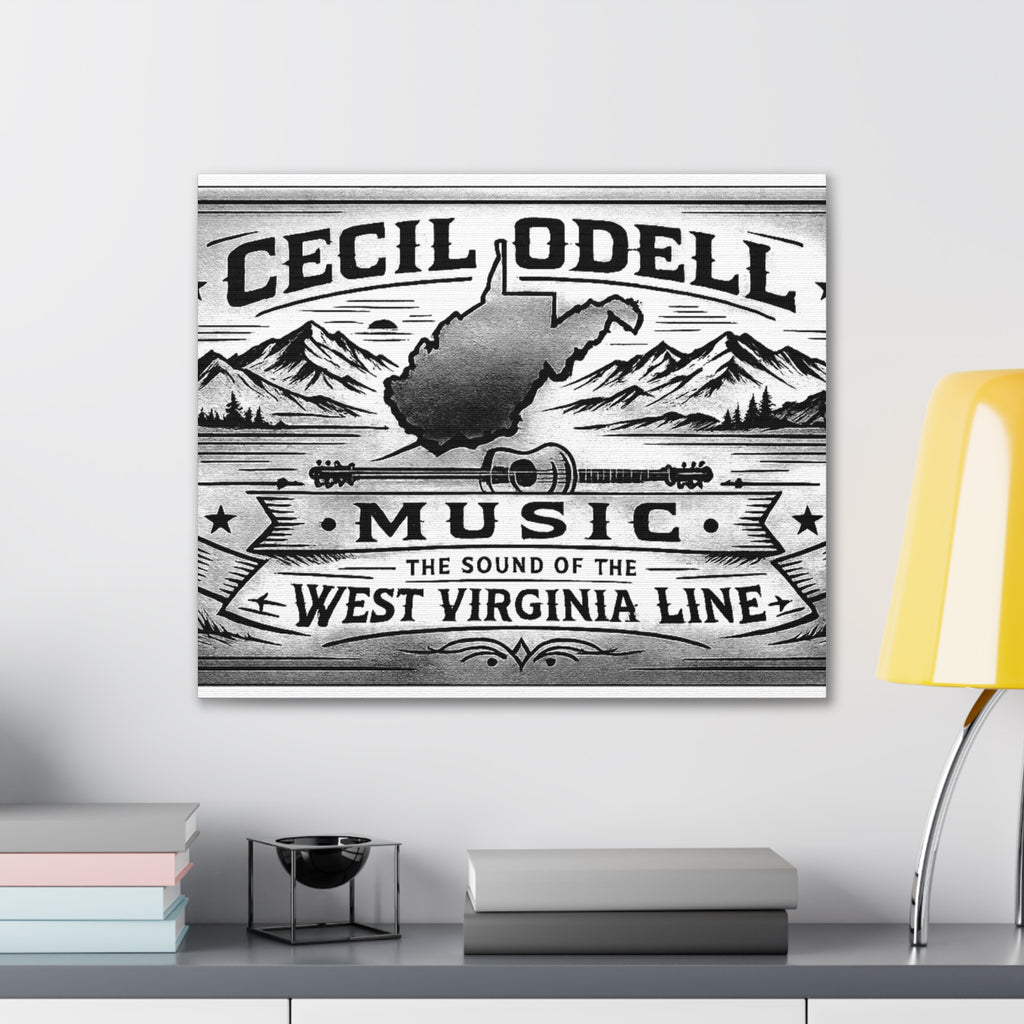 Cecil Odell Music Canvas Print: “The Sound of the West Virginia Line”