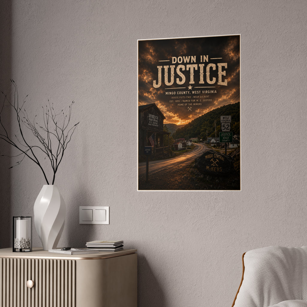 Poster — 'Down in Justice' West Virginia Wall Art