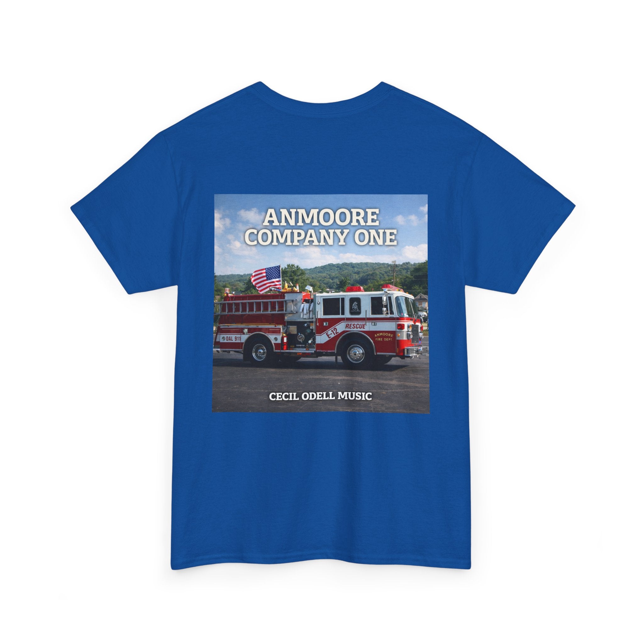 Firetruck Graphic Tee: "Anmoore Company One" Fire Department Tribute