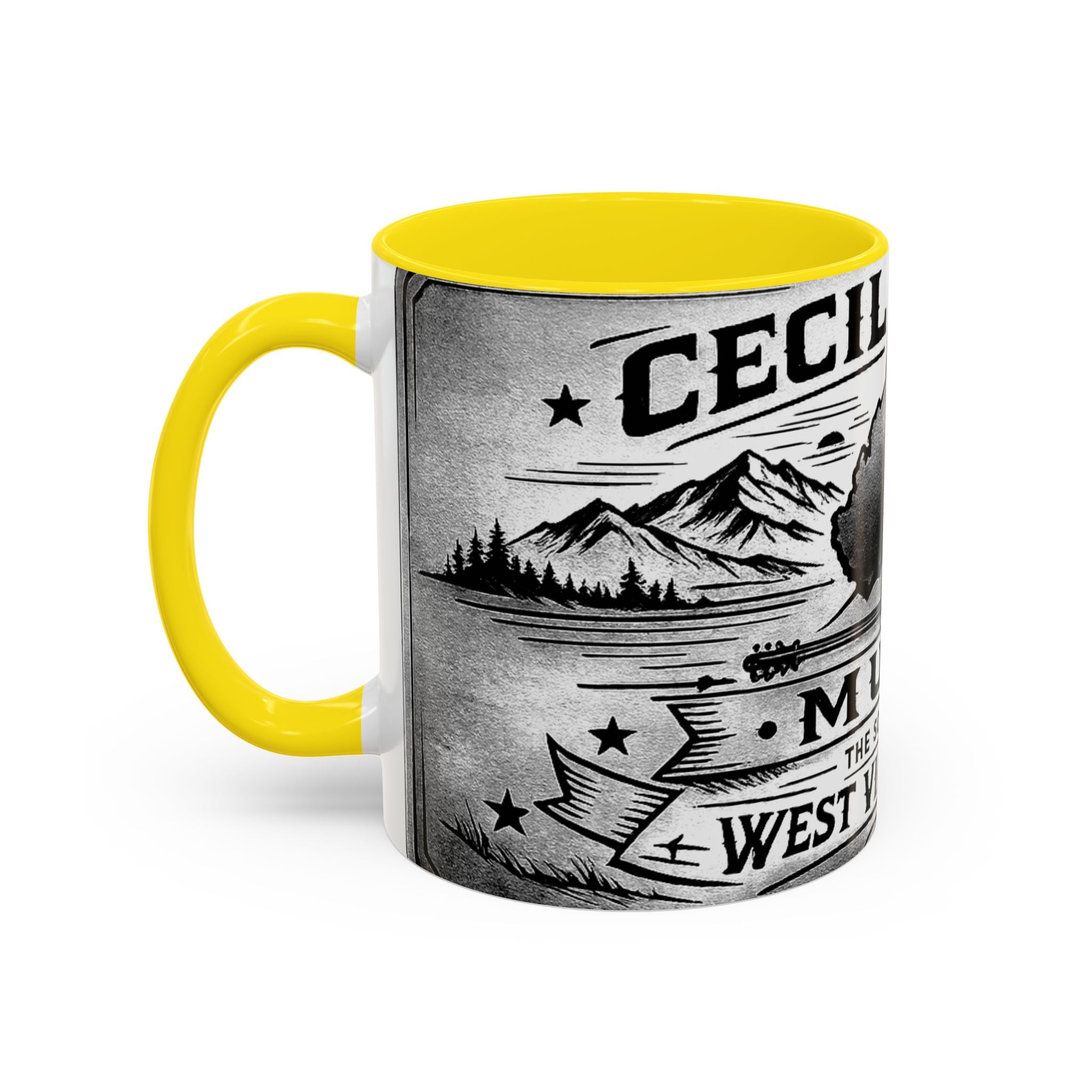 West Virginia Music Coffee Mug: 'The Sound of the West Virginia Line' Accent Mug