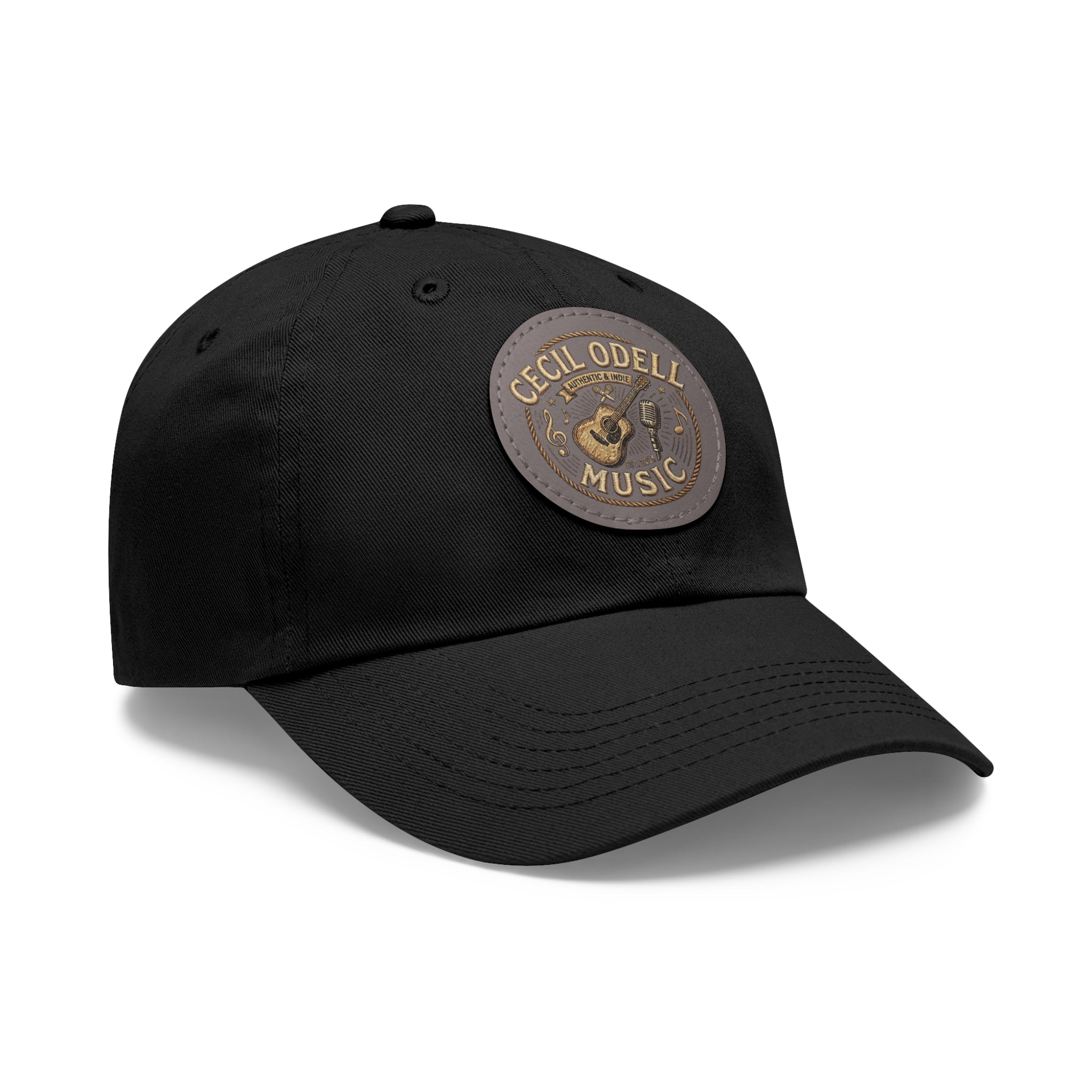 Cecil Odell Music Leather Patch Dad Hat