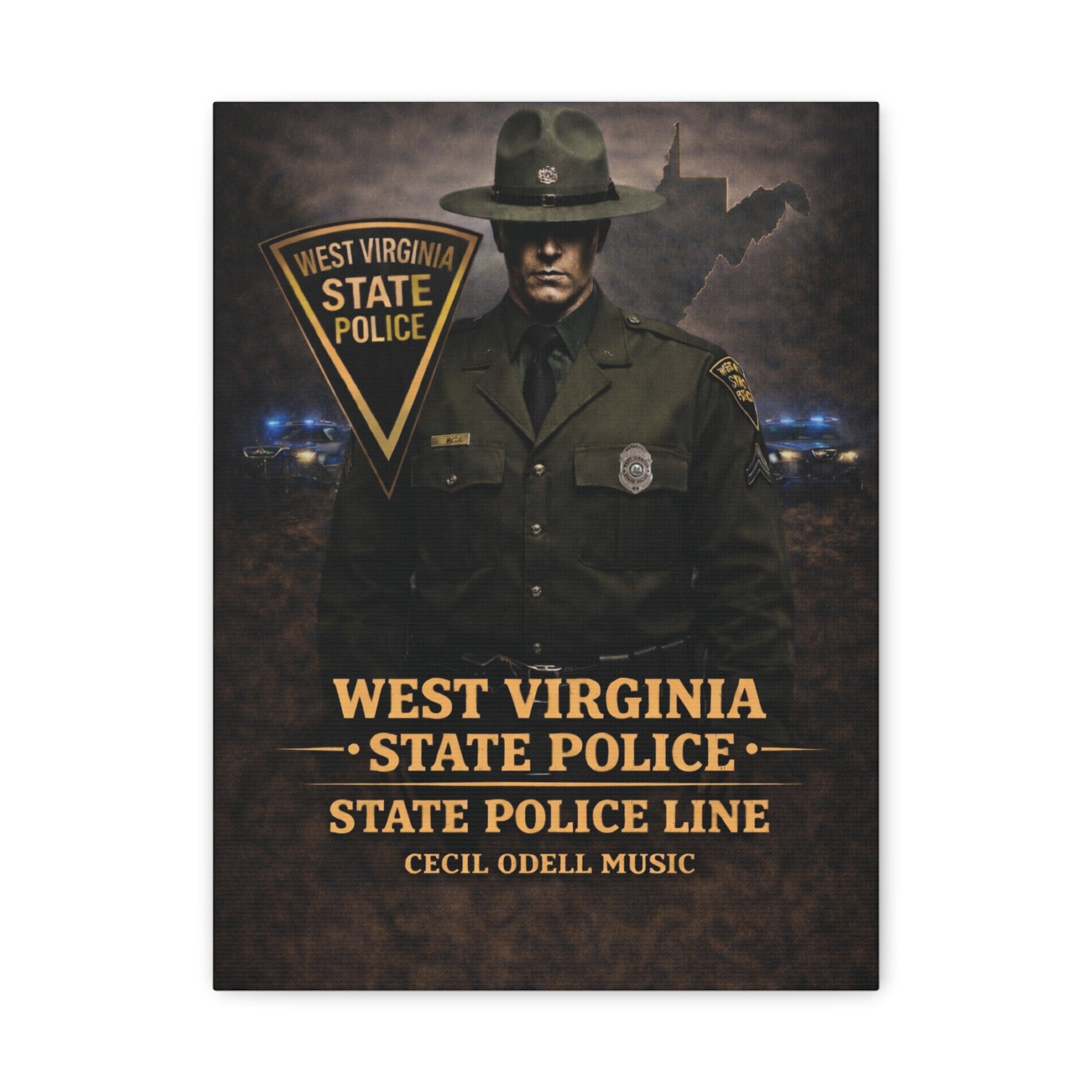 West Virginia State Police Canvas Wall Art: 'State Police Line' Tribute