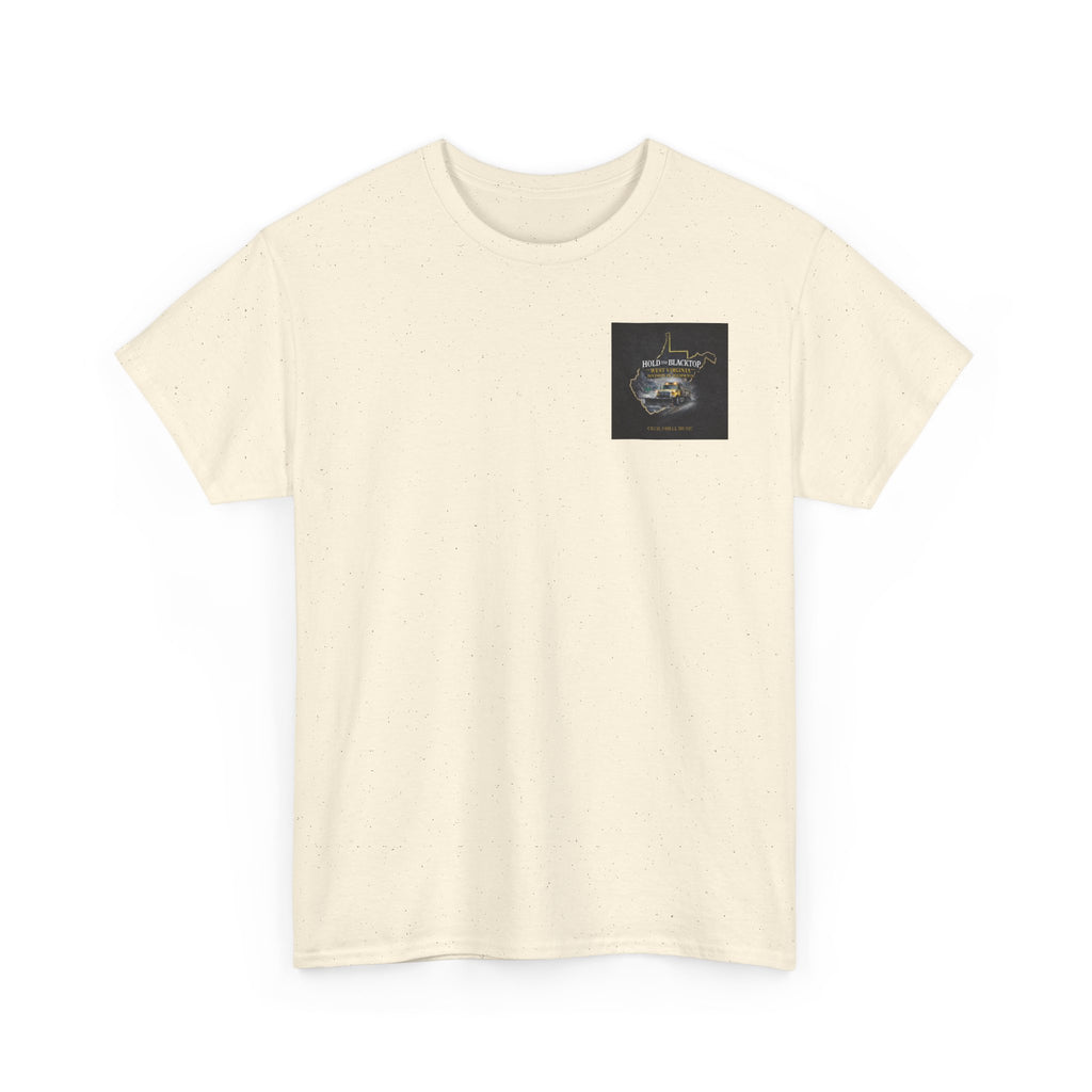West Virginia 'Hold the Blacktop' Graphic Tee: Vintage Truck State Outline Music Shirt