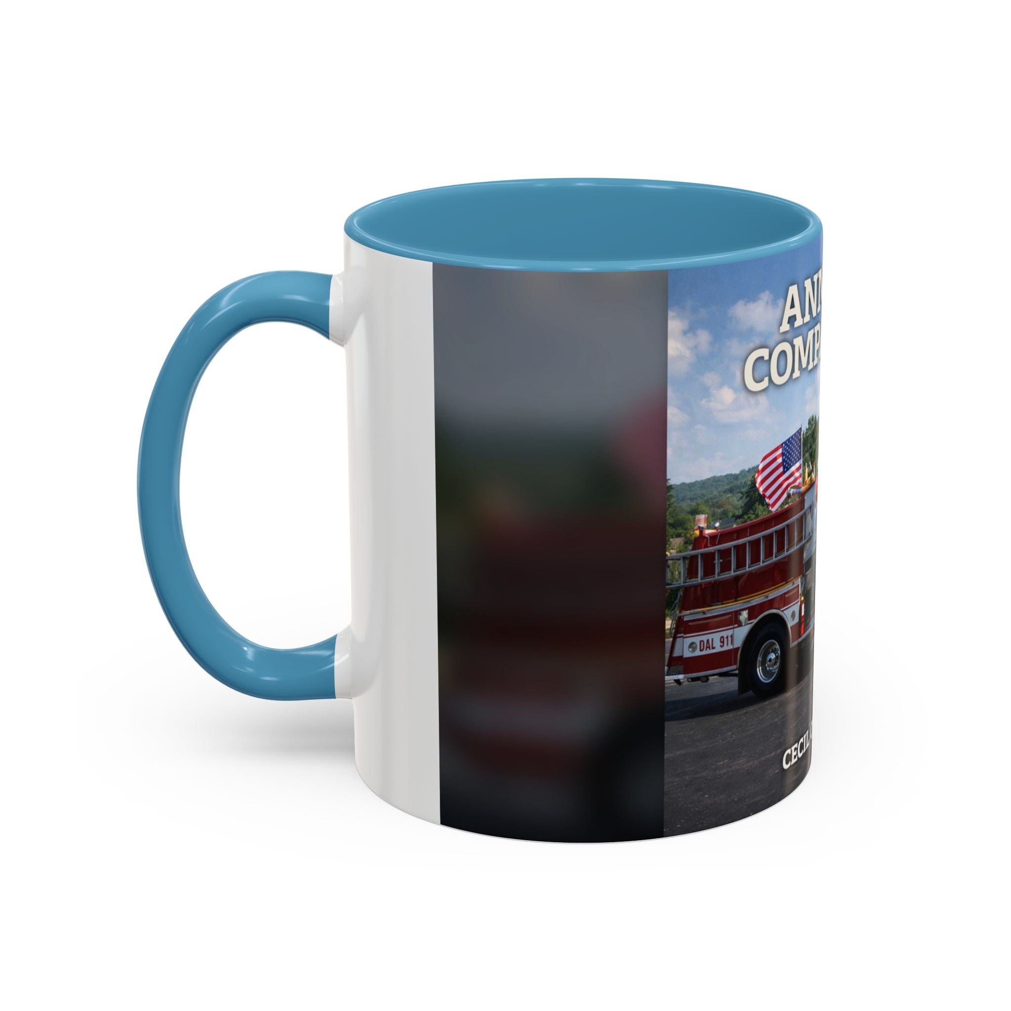 Fire Truck Coffee Mug: Anmoore Company One Tribute (Cecil Odell Music)