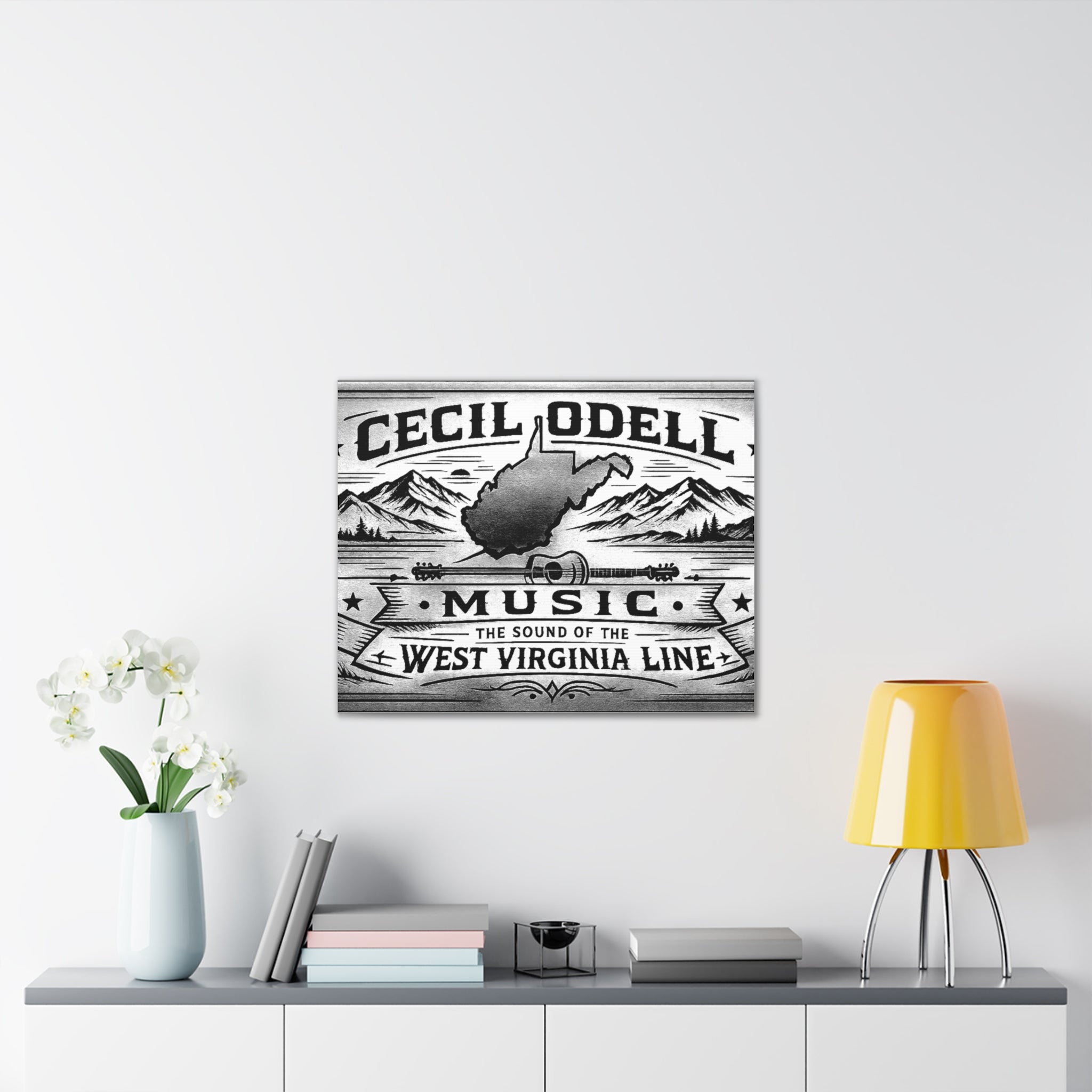Cecil Odell Music Canvas Print: “The Sound of the West Virginia Line”