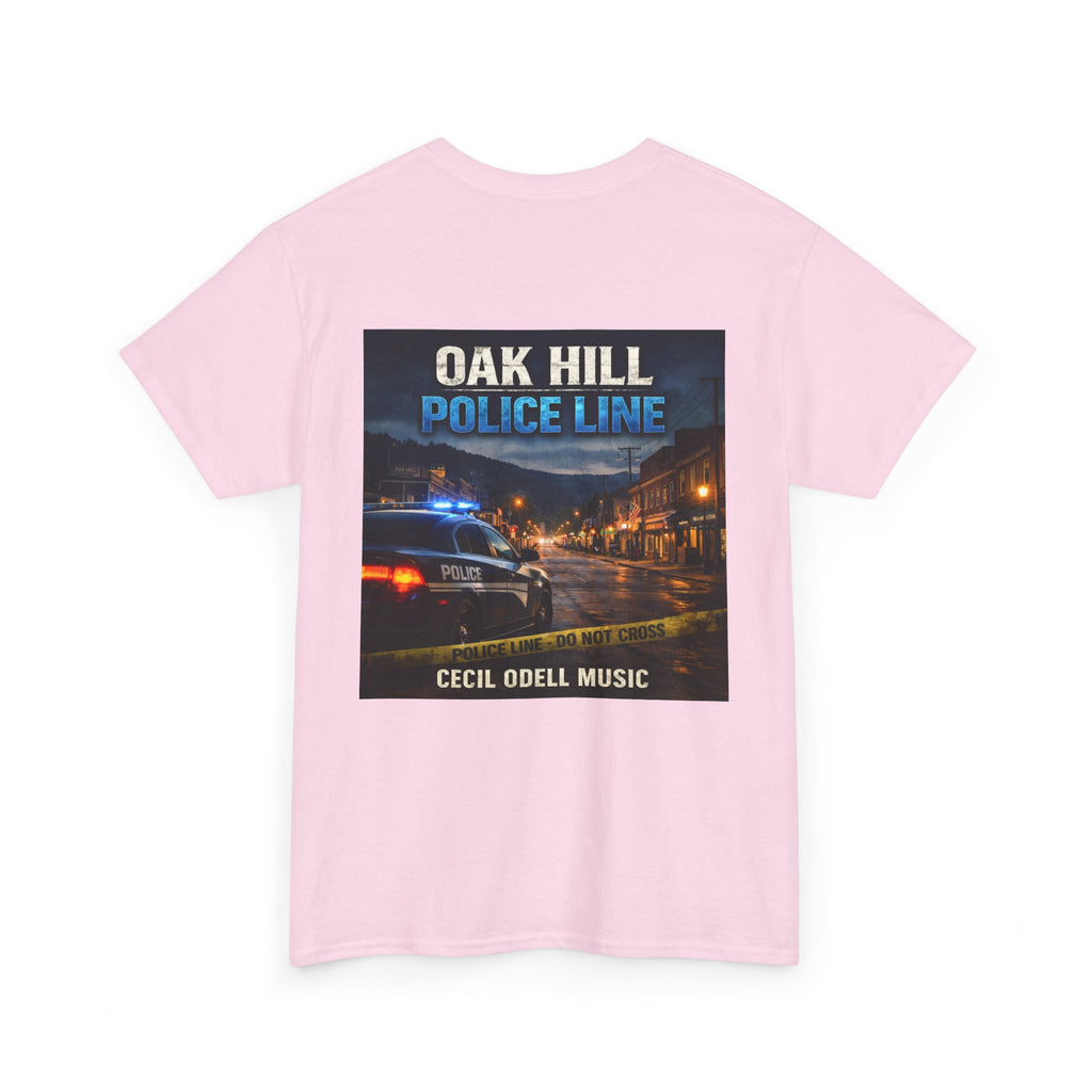 Police Line T-Shirt: Oak Hill 'Police Line' Album Cover Tee