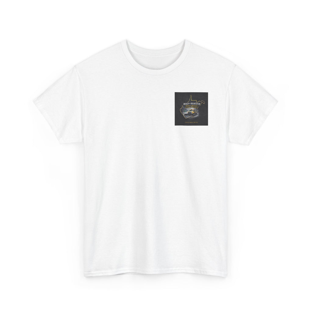 West Virginia 'Hold the Blacktop' Graphic Tee: Vintage Truck State Outline Music Shirt