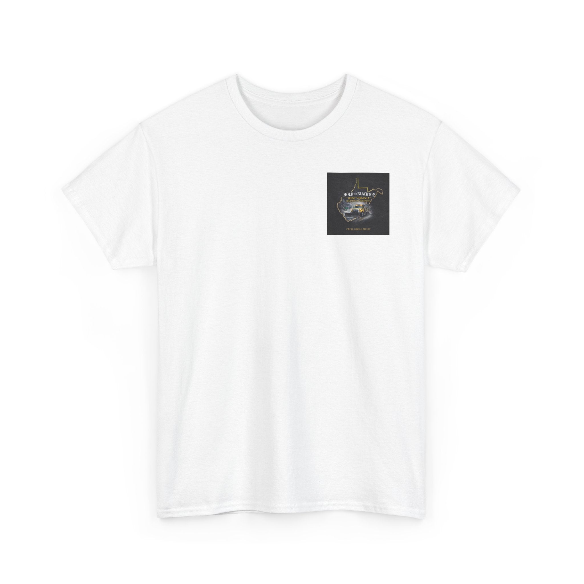 West Virginia 'Hold the Blacktop' Graphic Tee: Vintage Truck State Outline Music Shirt