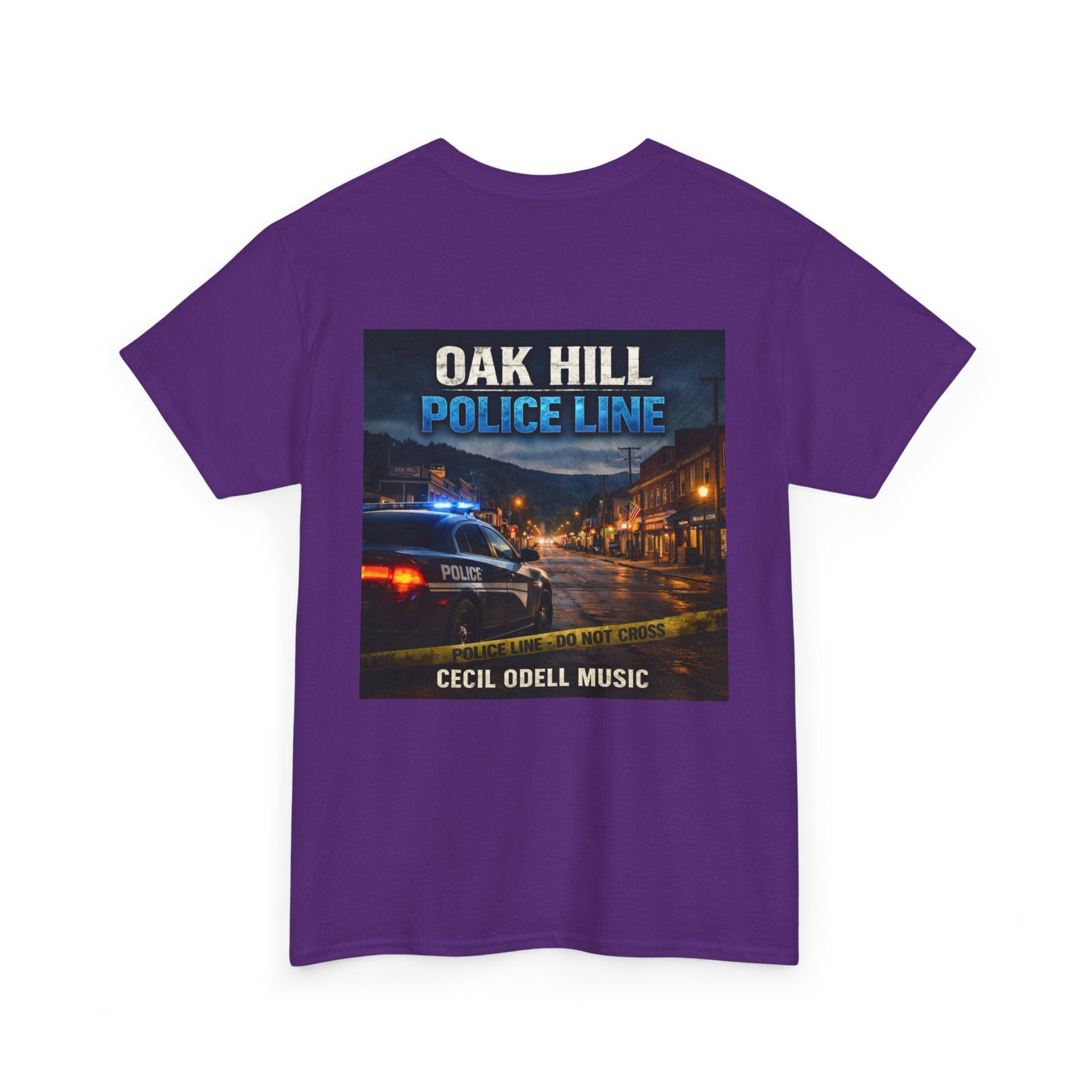 Police Line T-Shirt: Oak Hill 'Police Line' Album Cover Tee