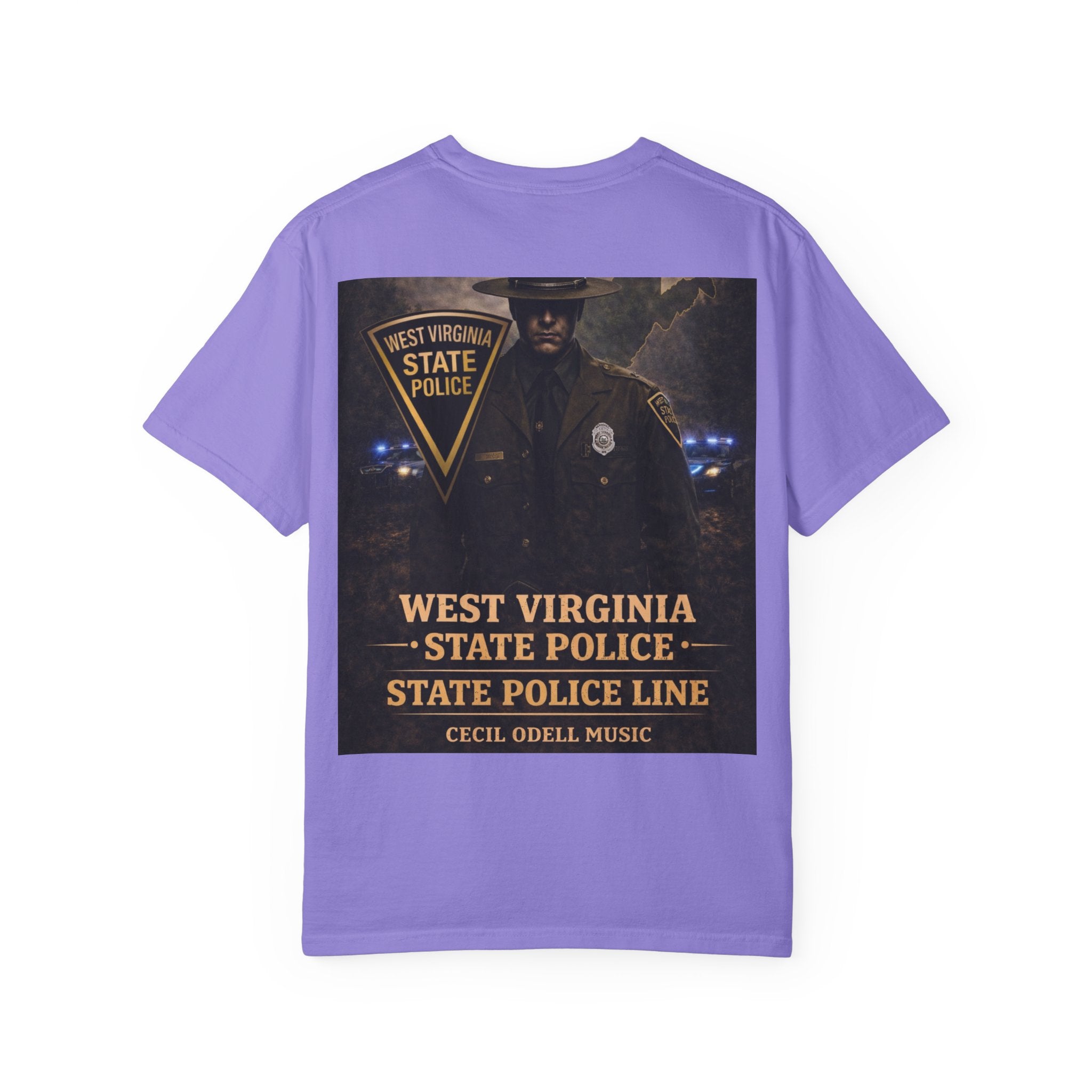 West Virginia State Police Graphic T-Shirt: 'State Police Line' Back Print