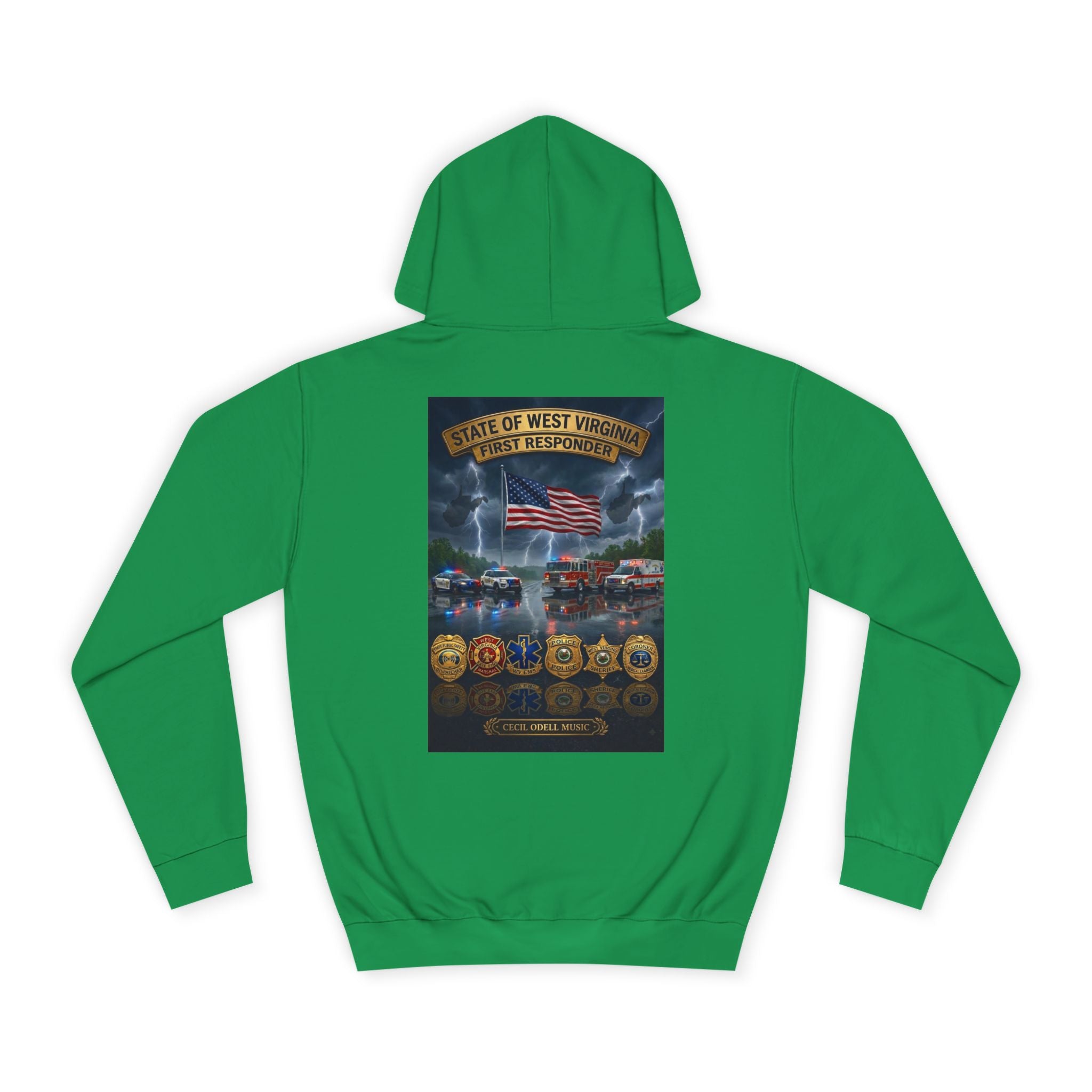 West Virginia Line Badge Hoodie: State & First Responder Tribute