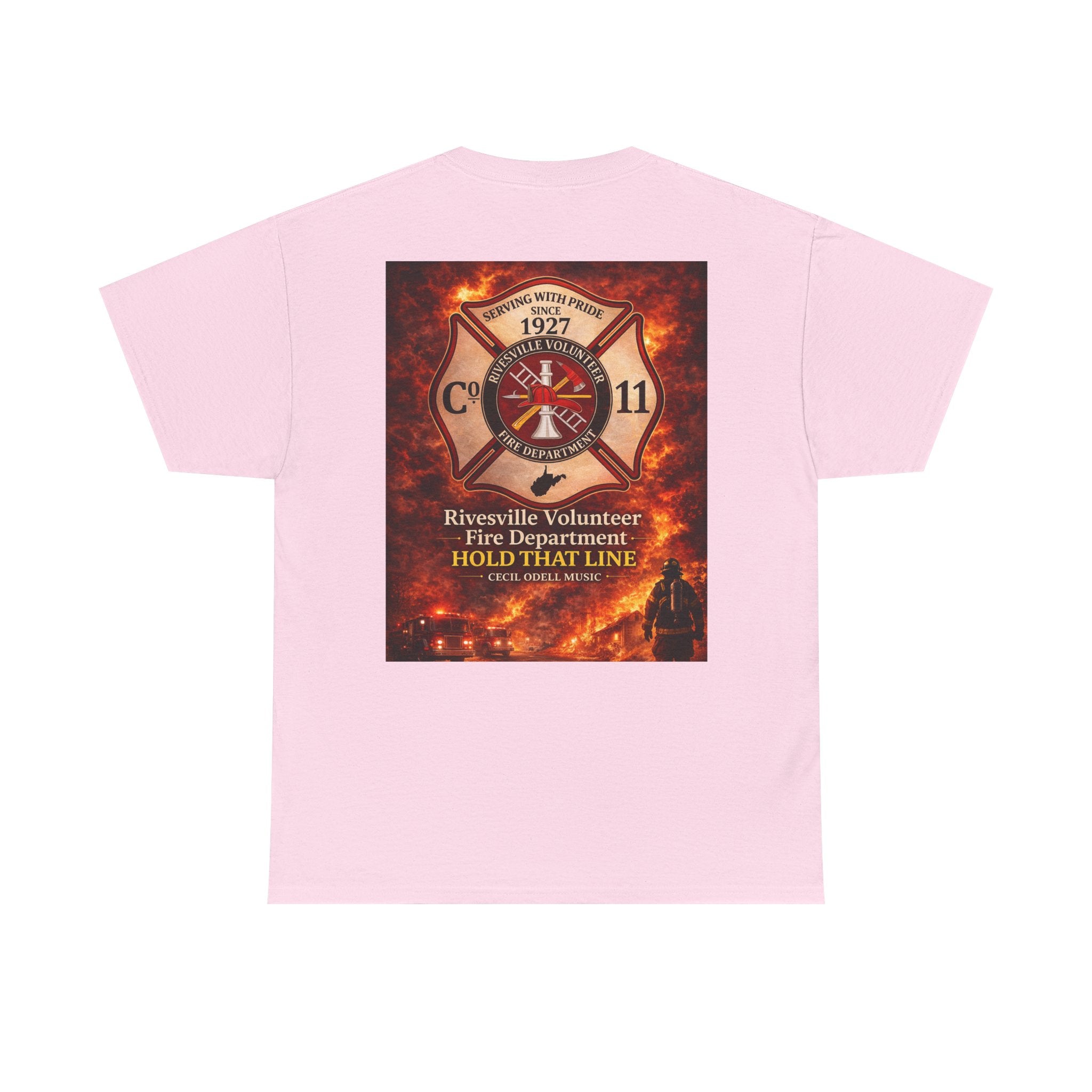 Firefighter T-Shirt: Rivesville Volunteer Fire Department “Hold That Line” Tribute Tee