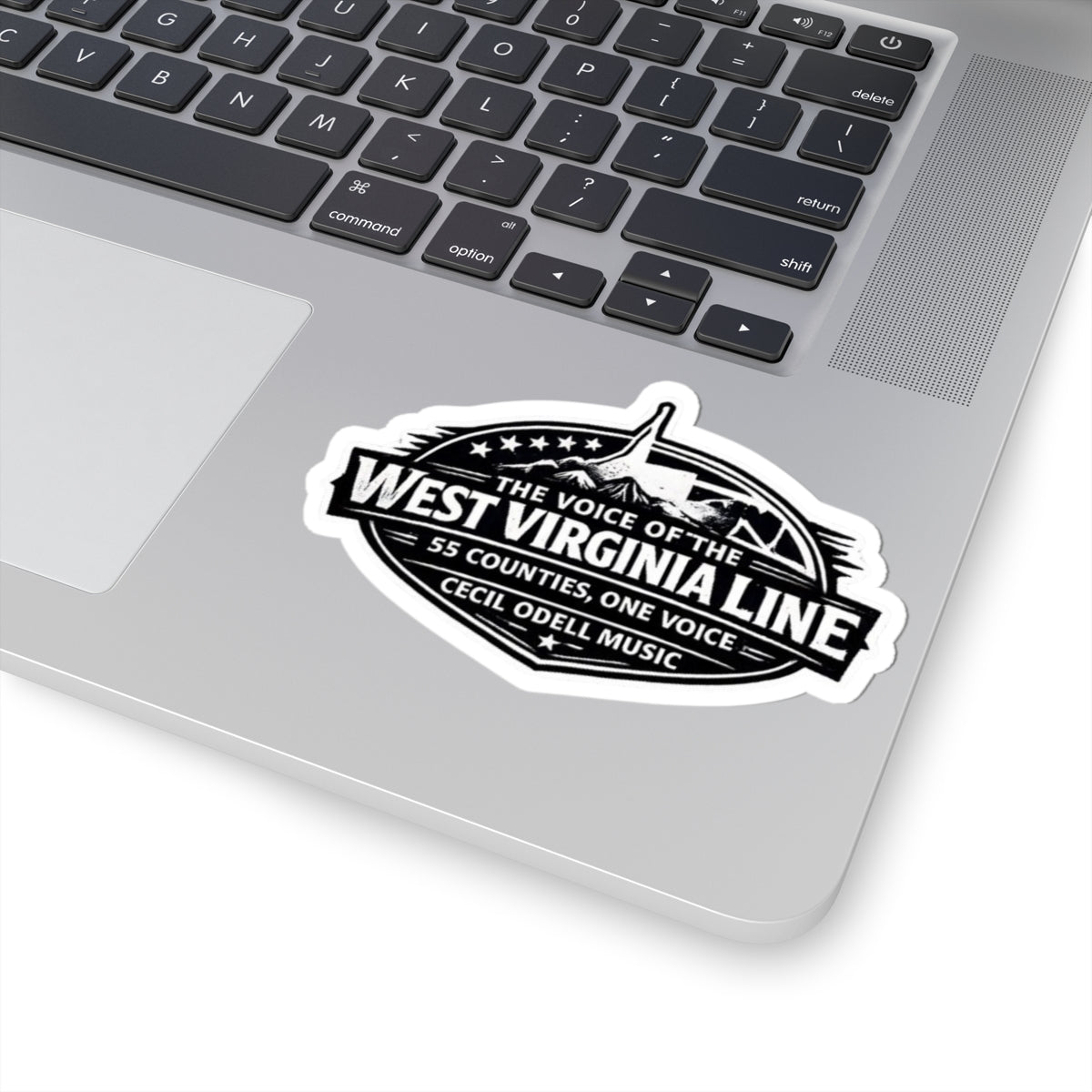 West Virginia Line Kiss-Cut Sticker — "The Voice of the West Virginia Line" State Pride Decal