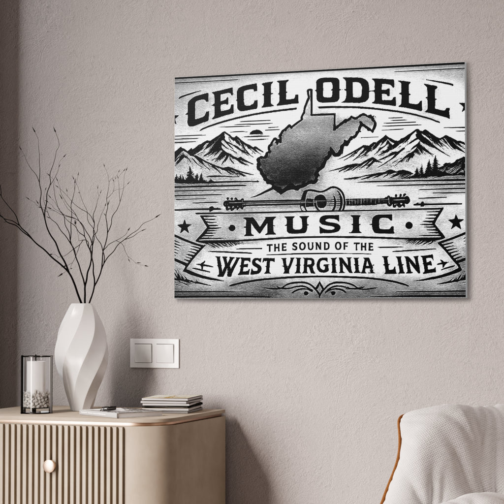 Cecil Odell Music Canvas Print: “The Sound of the West Virginia Line”