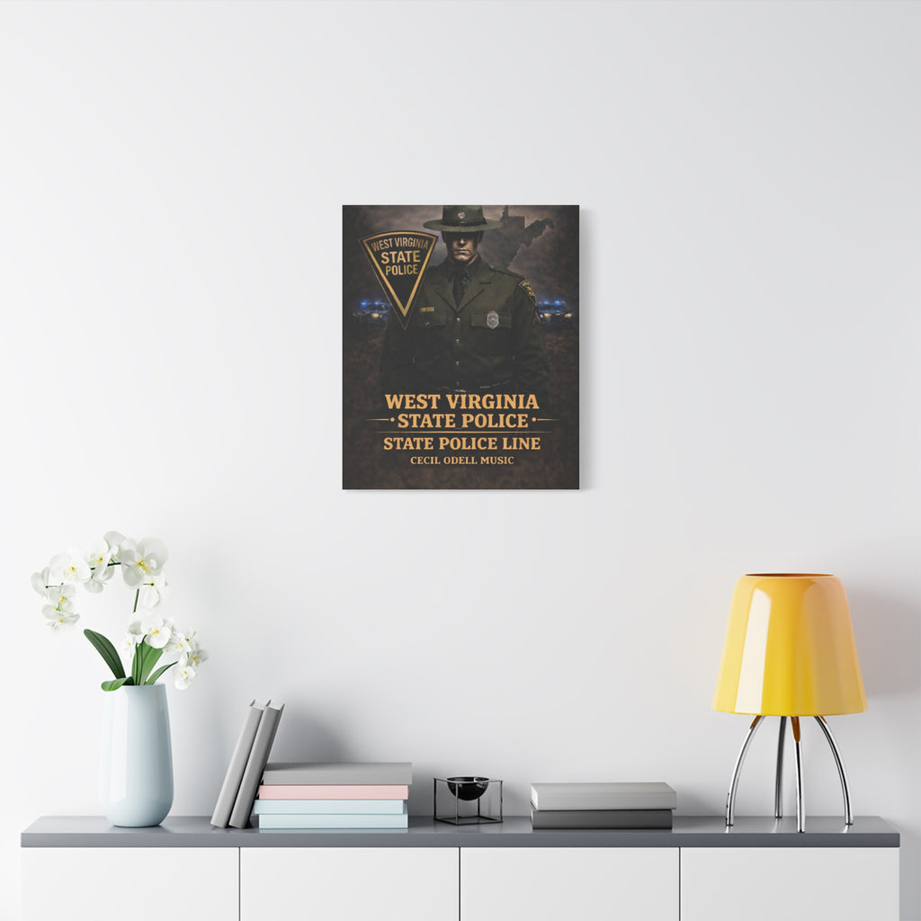 West Virginia State Police Canvas Wall Art: 'State Police Line' Tribute
