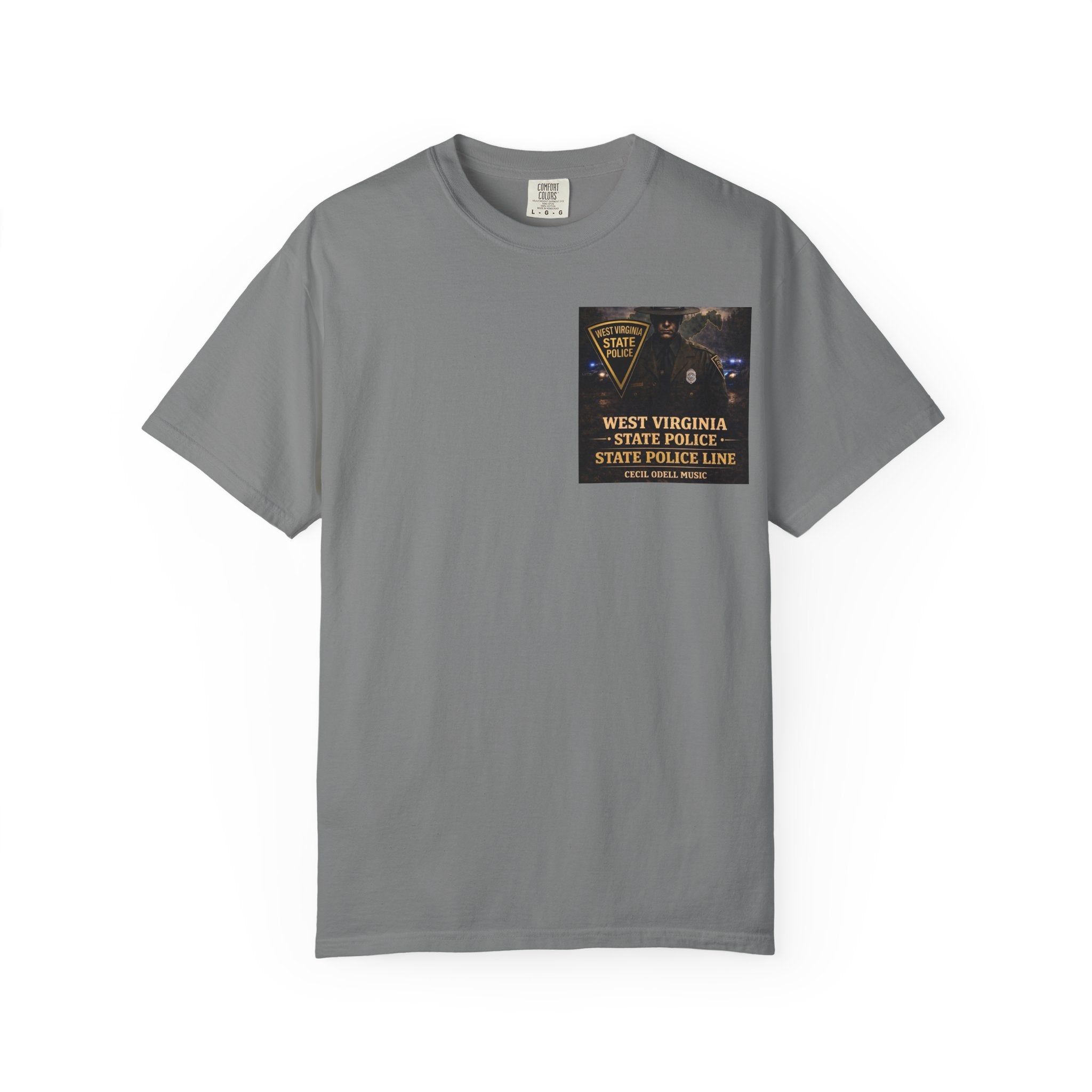 West Virginia State Police Graphic T-Shirt: 'State Police Line' Back Print