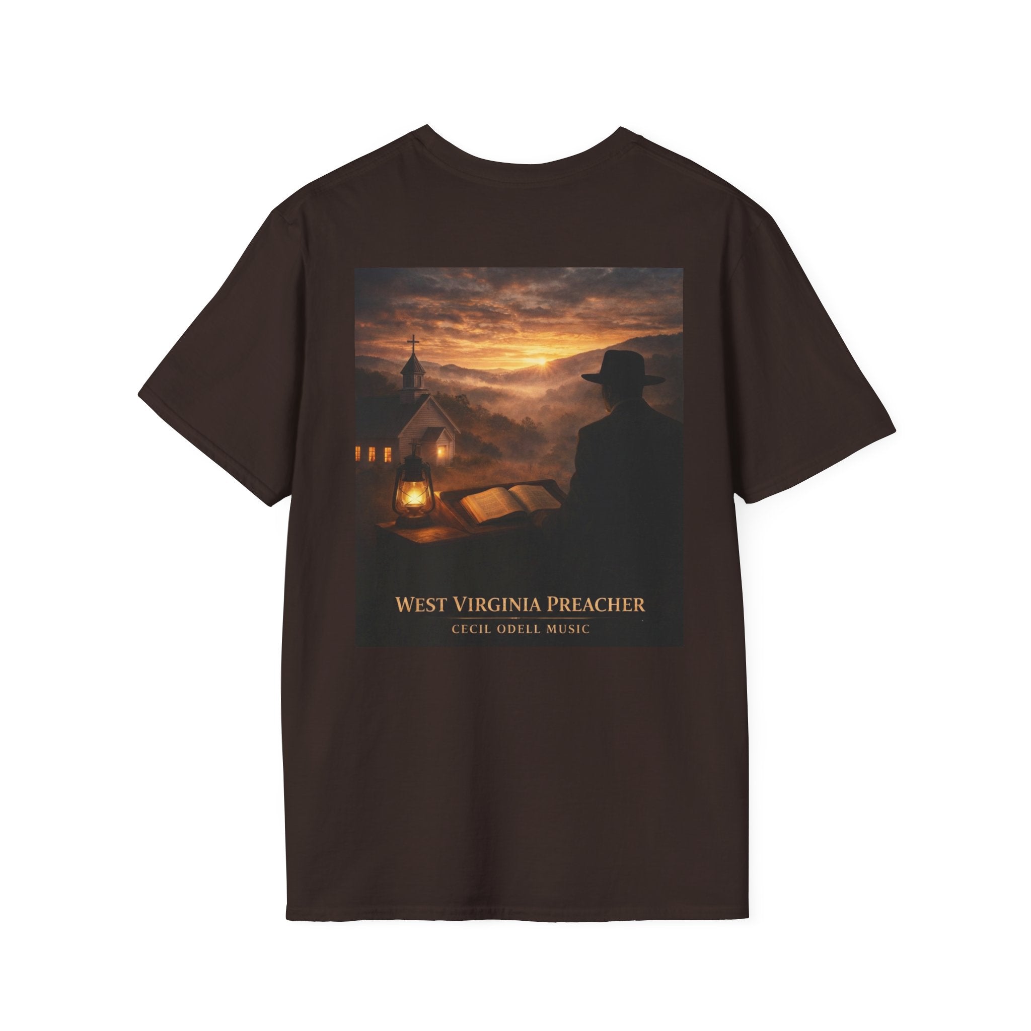 West Virginia Preacher T-Shirt: Vintage Religious Scene Tee